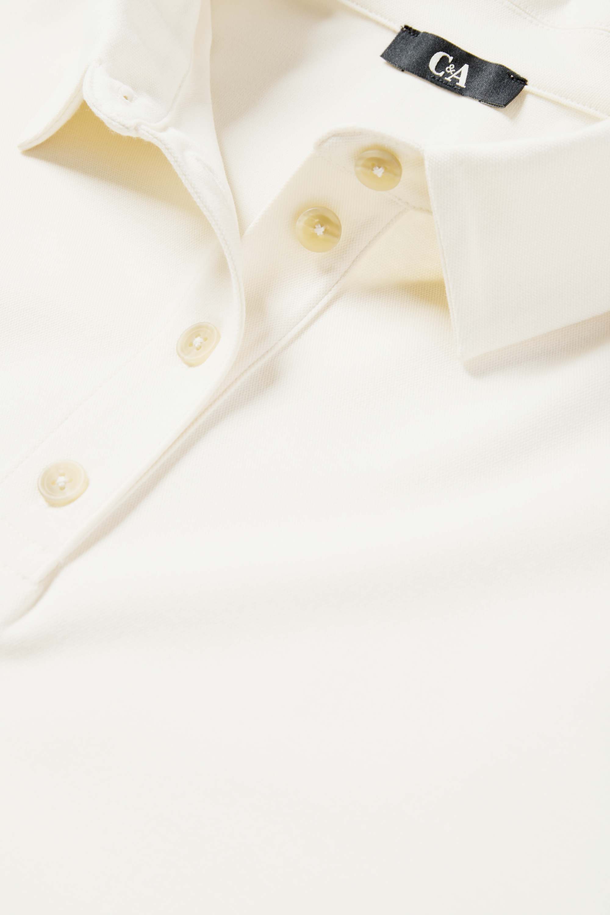 Polo shirt - relaxed fit beige