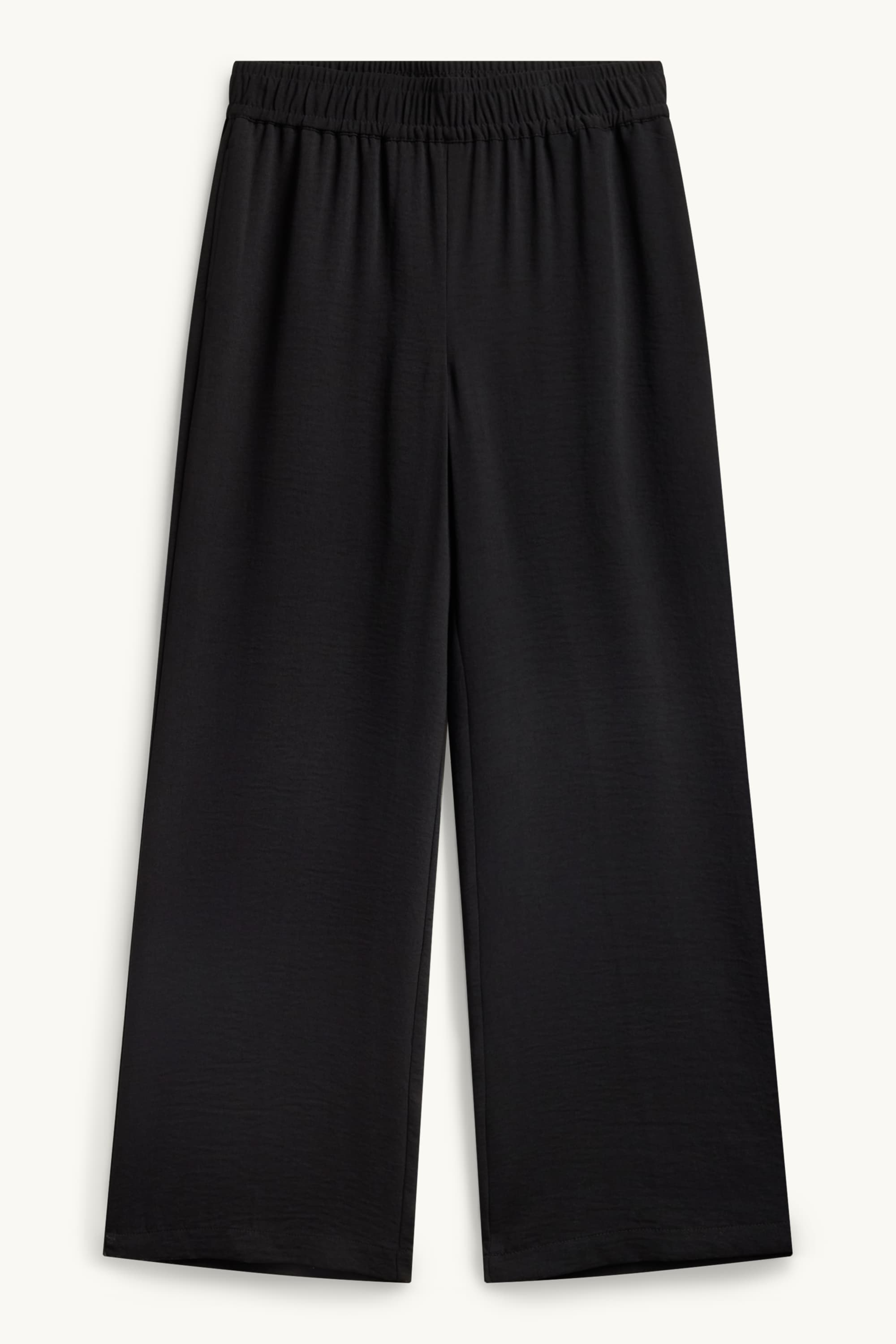 Cloth trousers - mid-rise waist - palazzo black