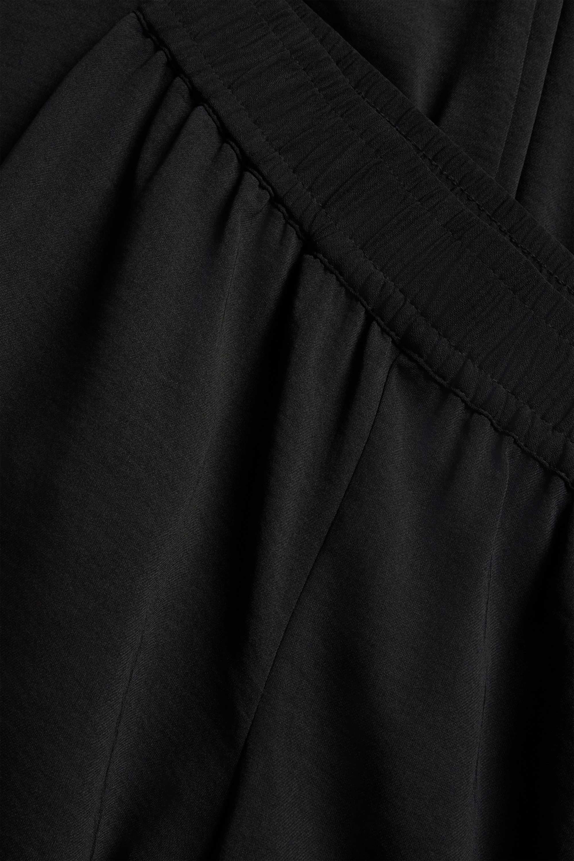 Cloth trousers - mid-rise waist - palazzo black