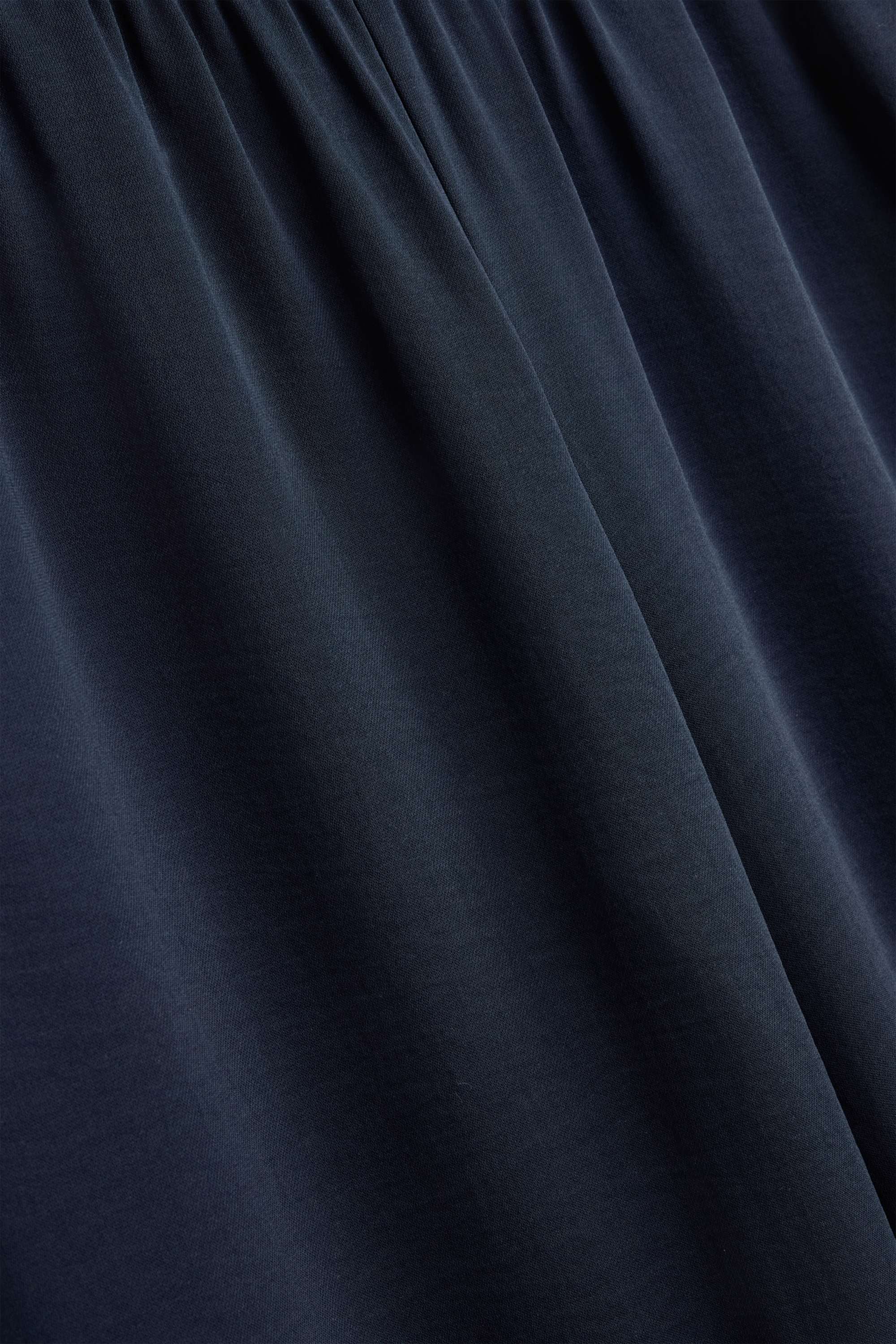 Cloth trousers - mid-rise waist - palazzo dark blue
