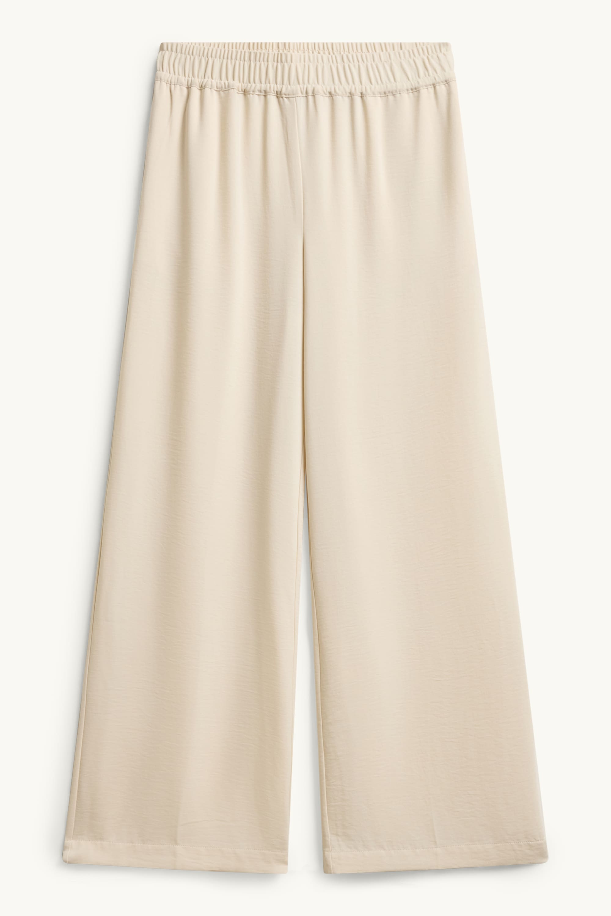 Cloth trousers - mid-rise waist - palazzo white