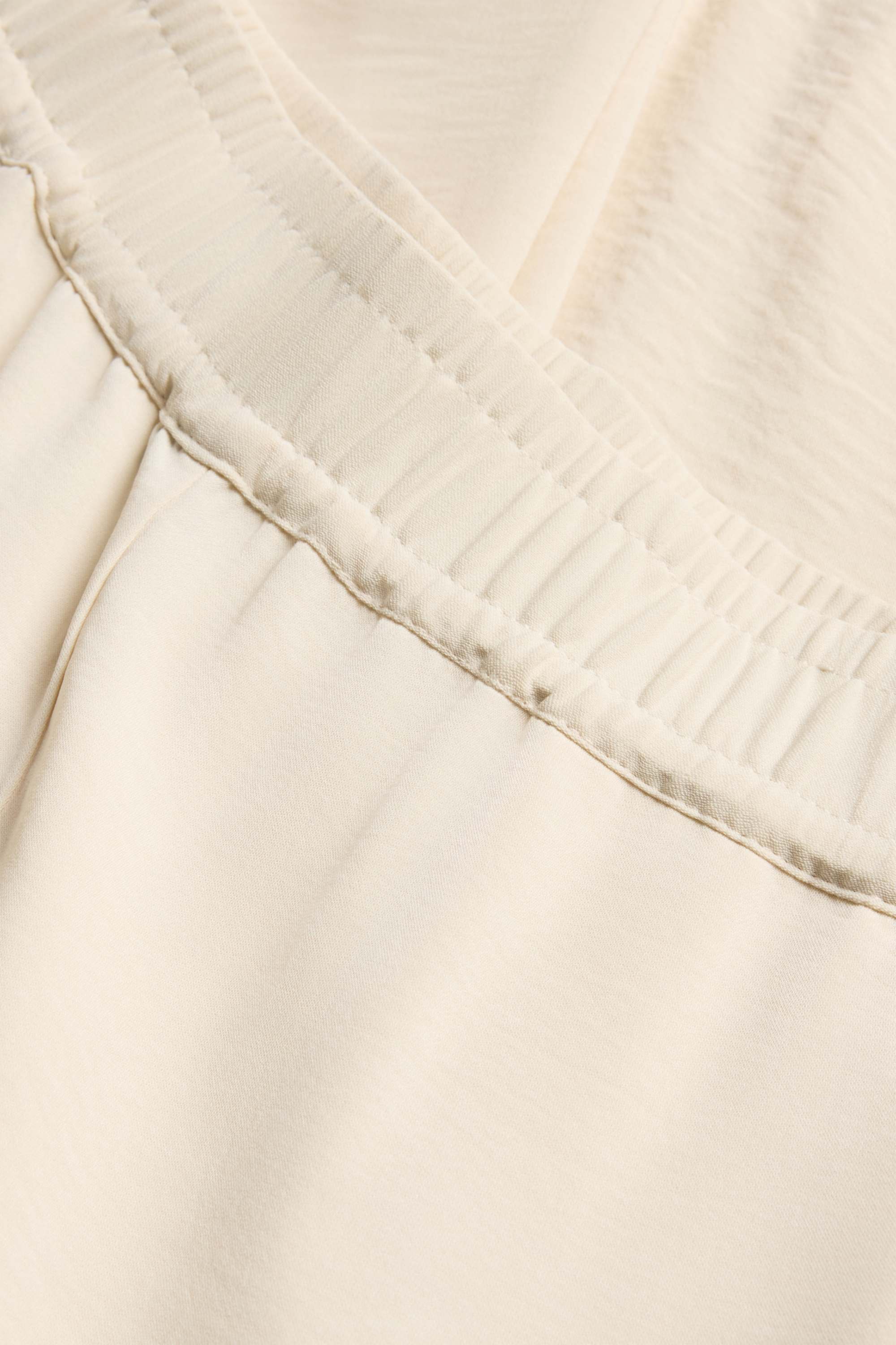 Cloth trousers - mid-rise waist - palazzo white