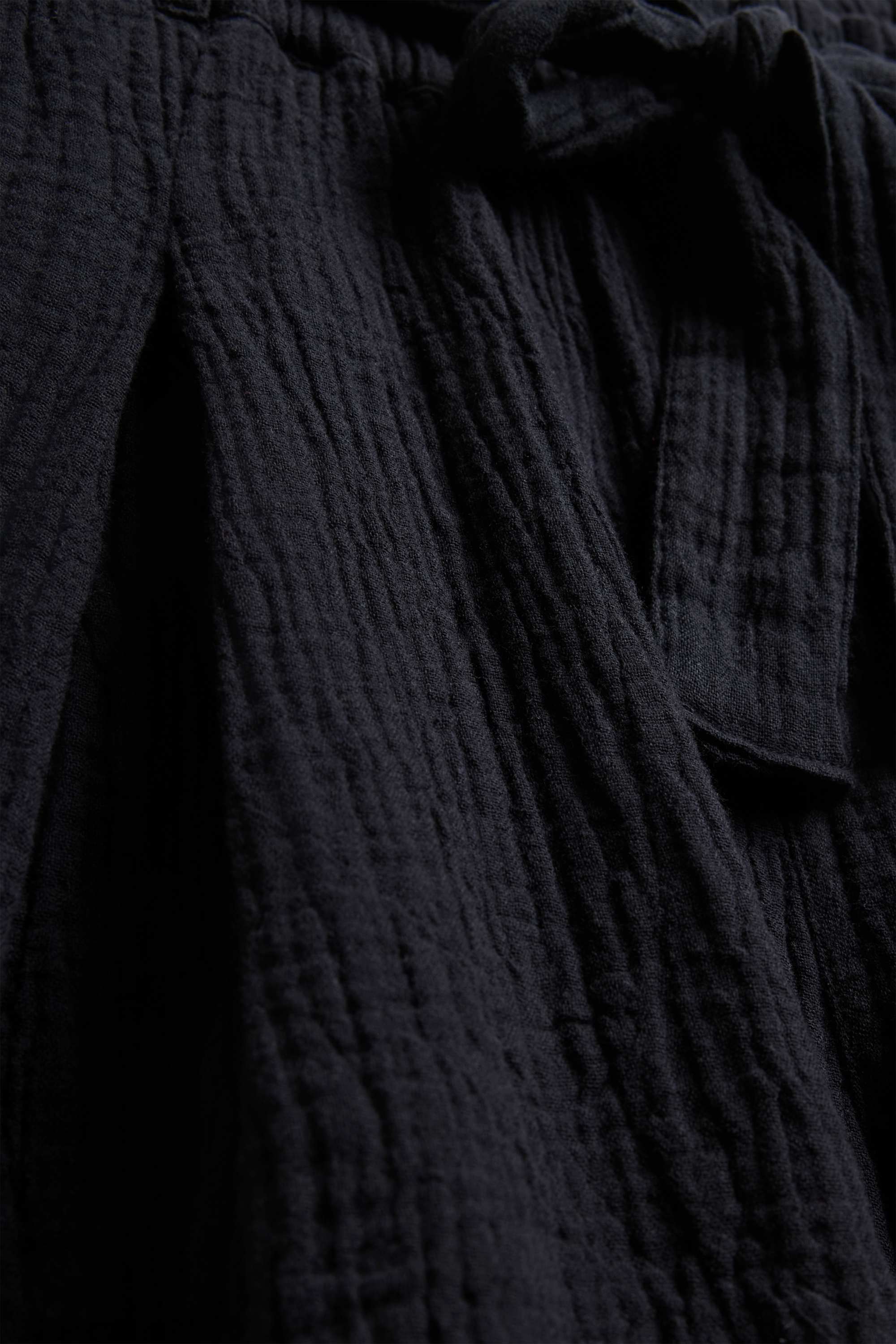 Cheesecloth shorts - high waist black