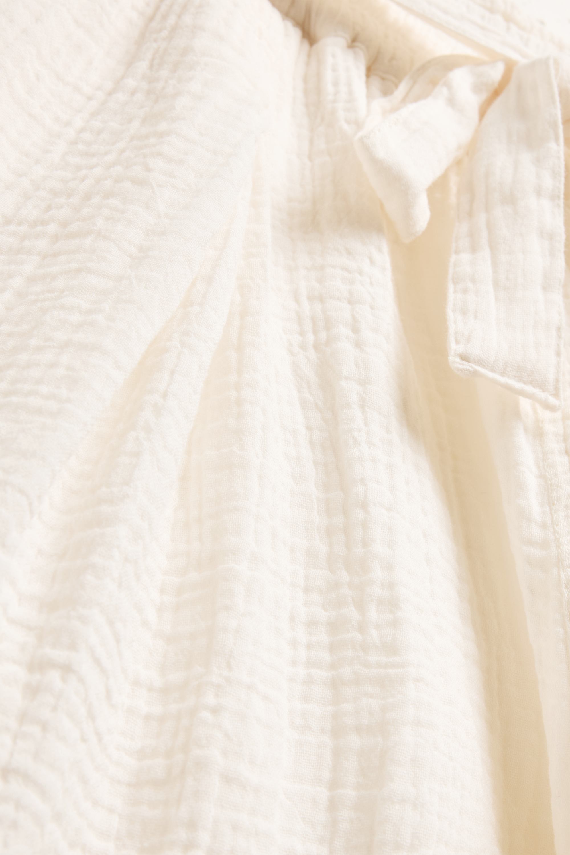 Cheesecloth shorts - high waist cremewhite