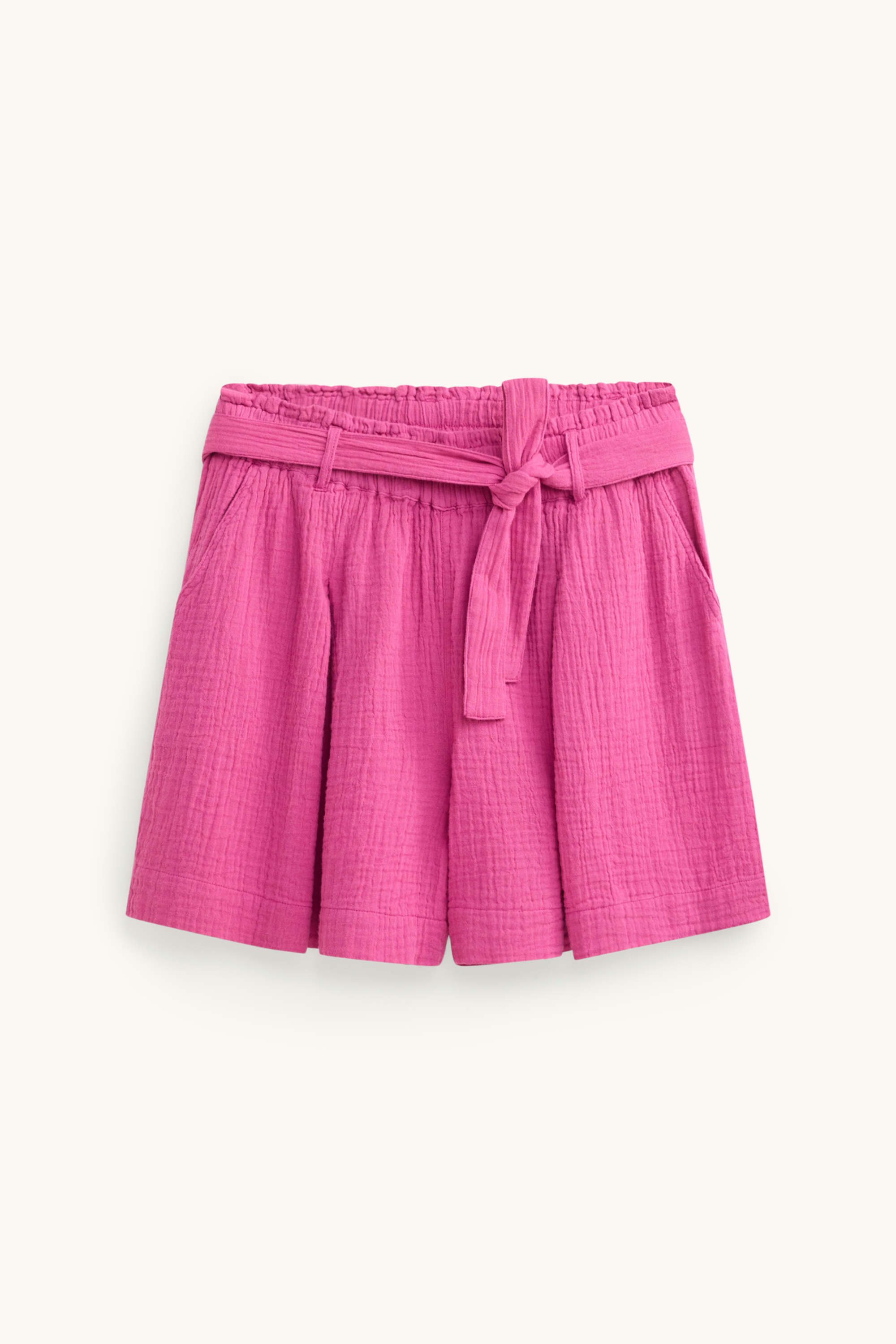 Cheesecloth shorts - high waist pink
