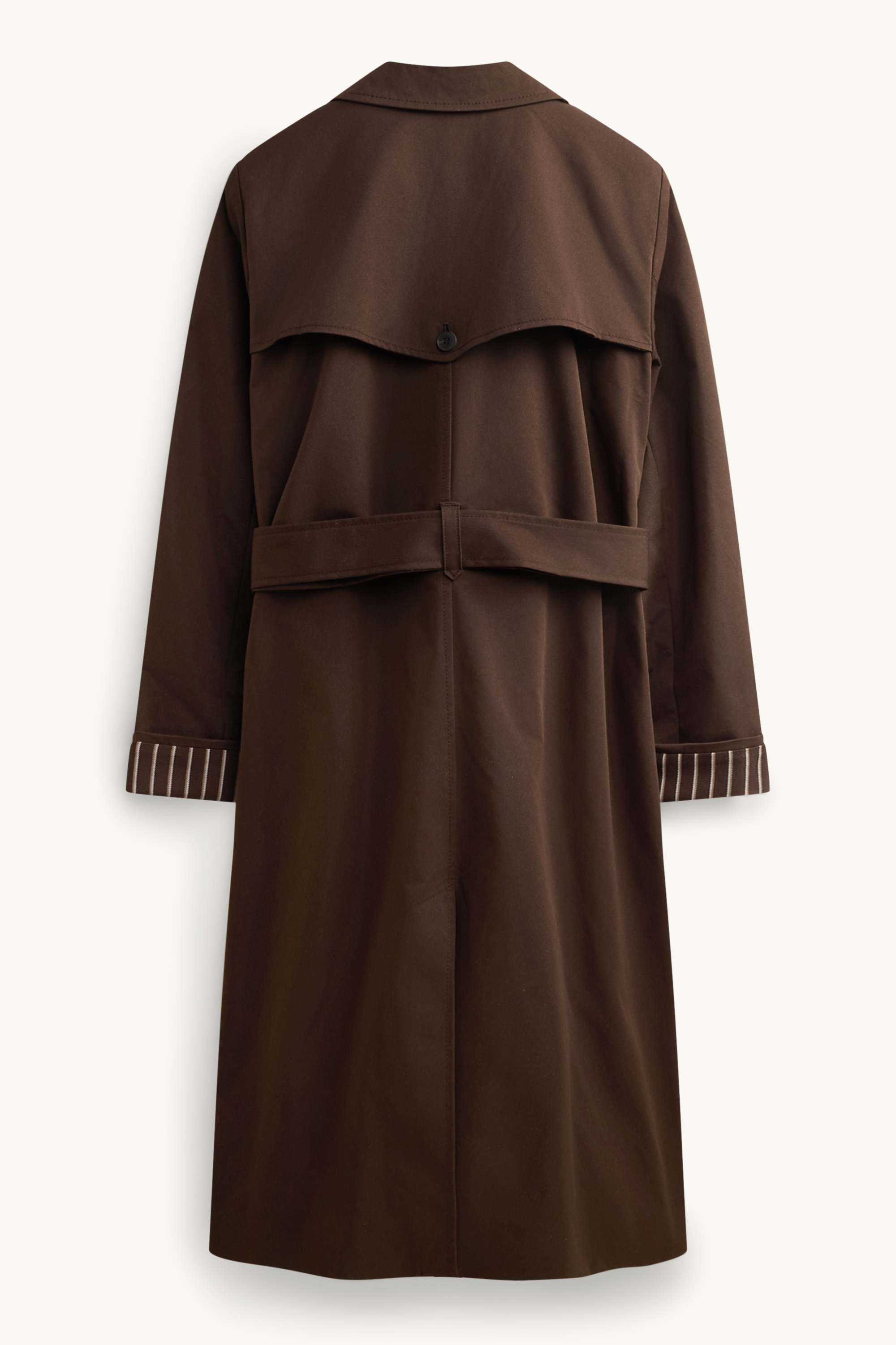 Trench coat with belt - water-repellent dark brown
