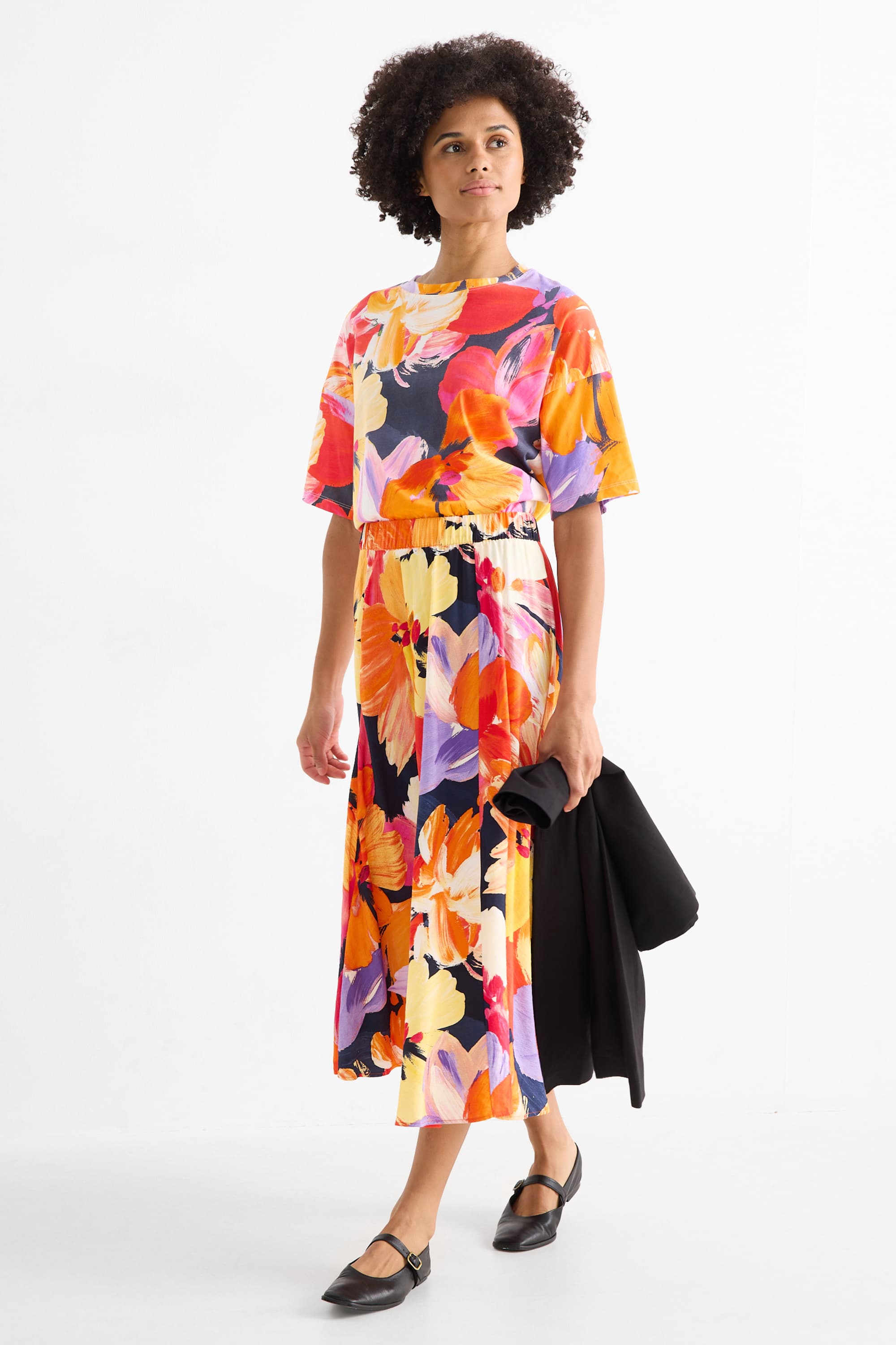 T-shirt - relaxed fit - floral multicoloured