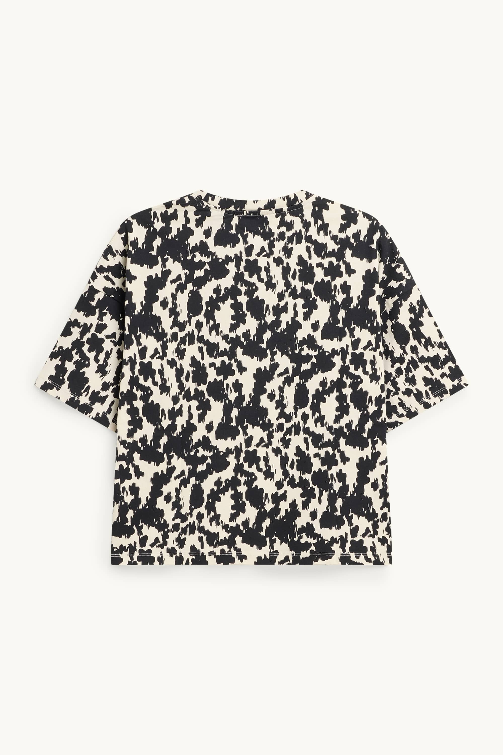 T-shirt - relaxed fit - patterned black / white