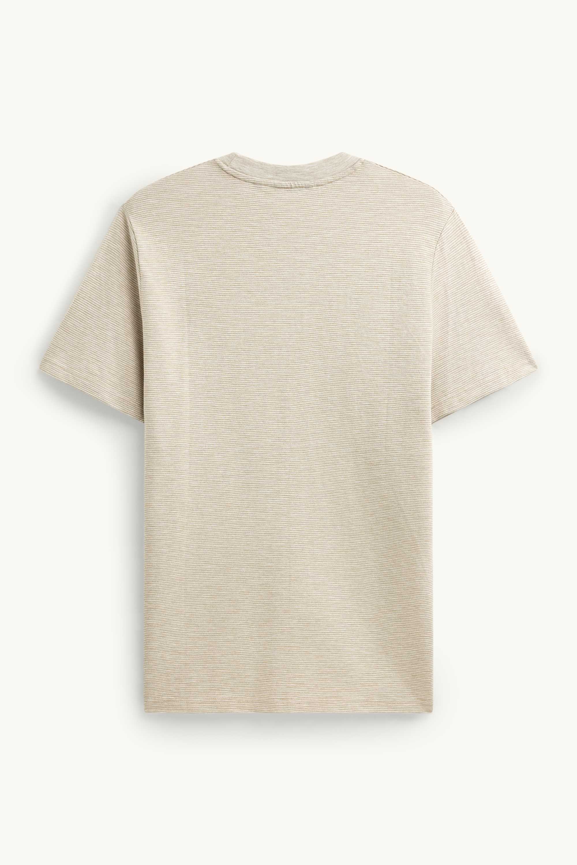 T-shirt - regular fit - striped brown