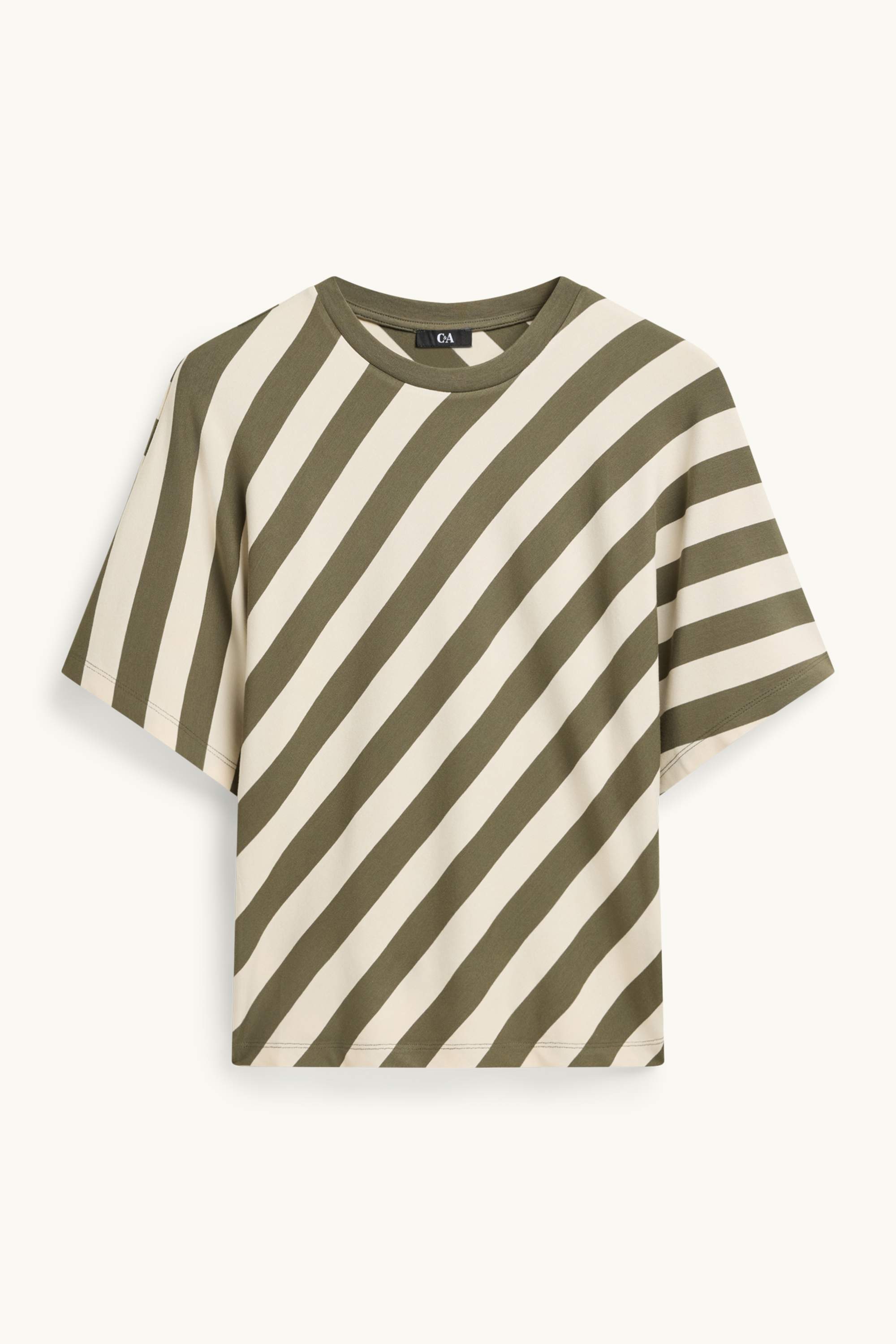 T-shirt - regular fit - striped green