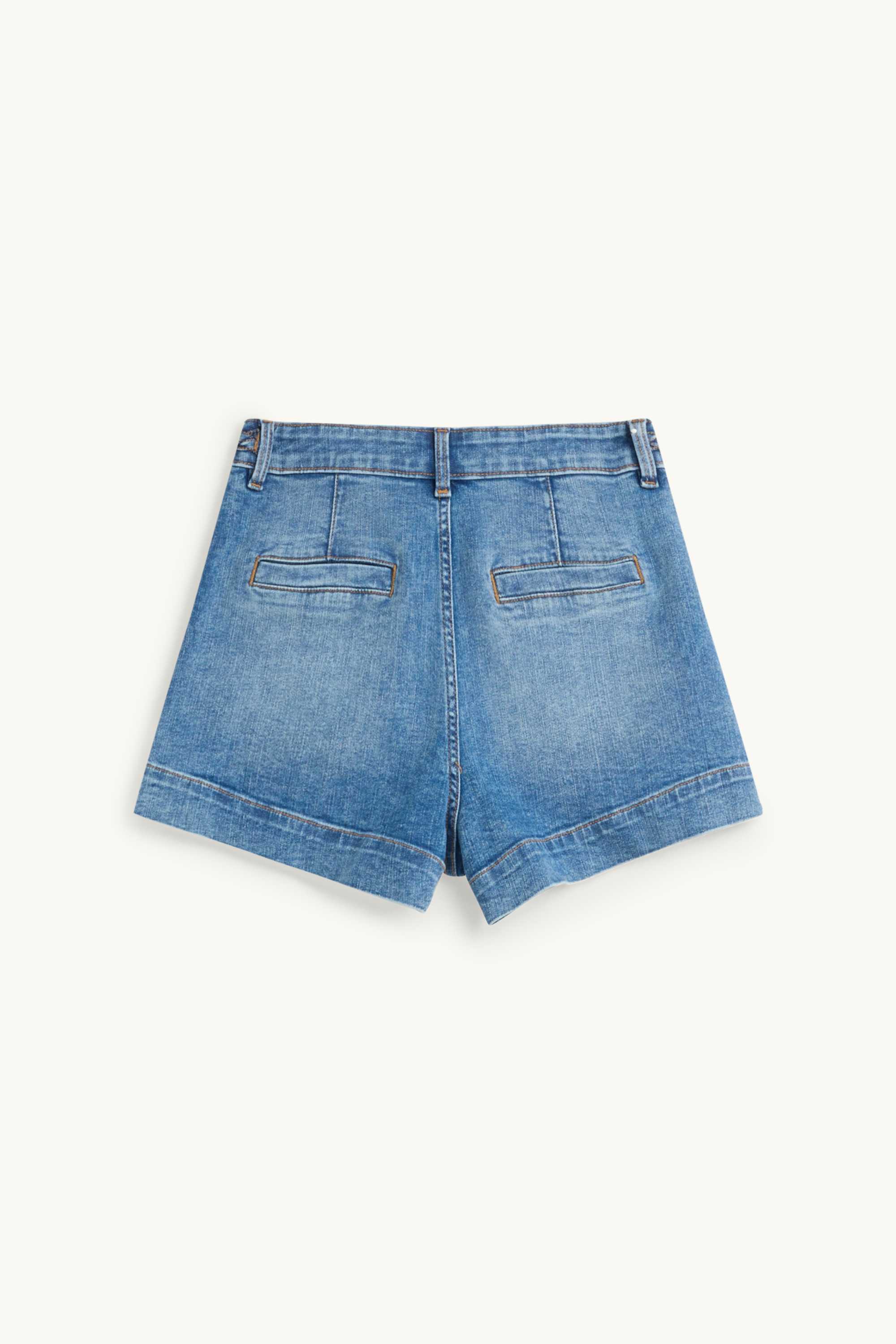 Mom shorts - high waist - LYCRA® blue denim