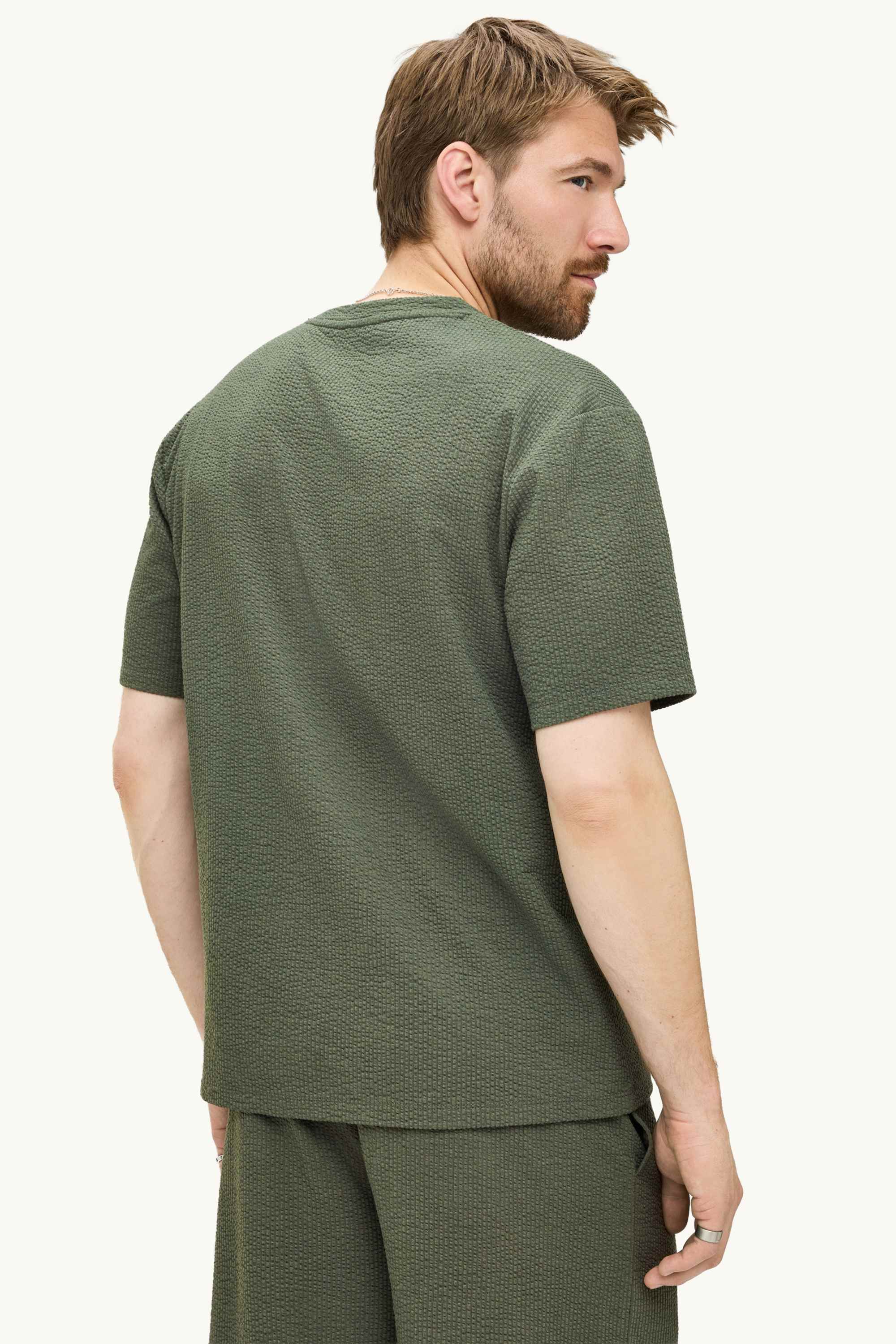 T-shirt - regular fit - textured green