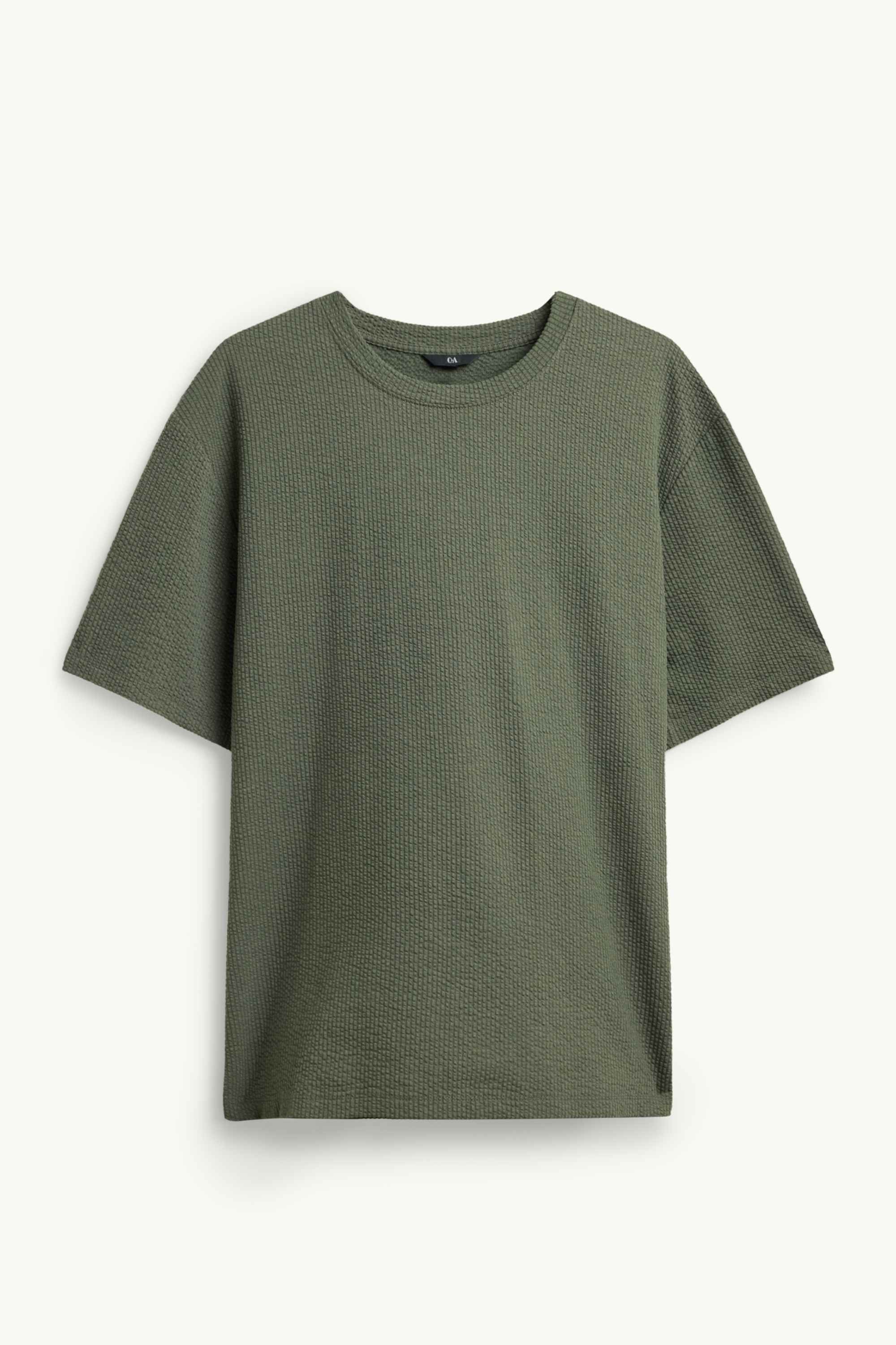 T-shirt - regular fit - textured green