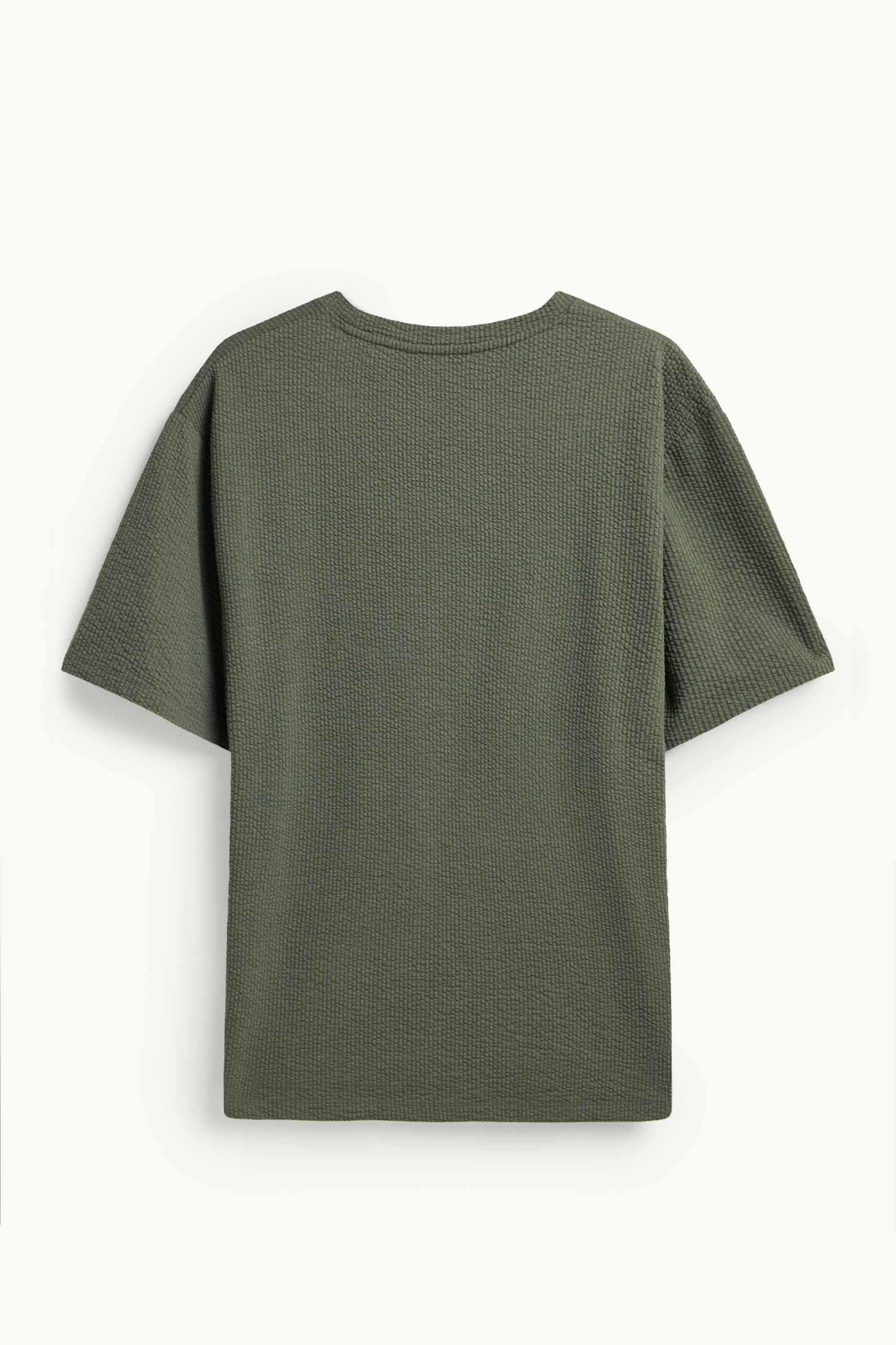 T-shirt - regular fit - textured green