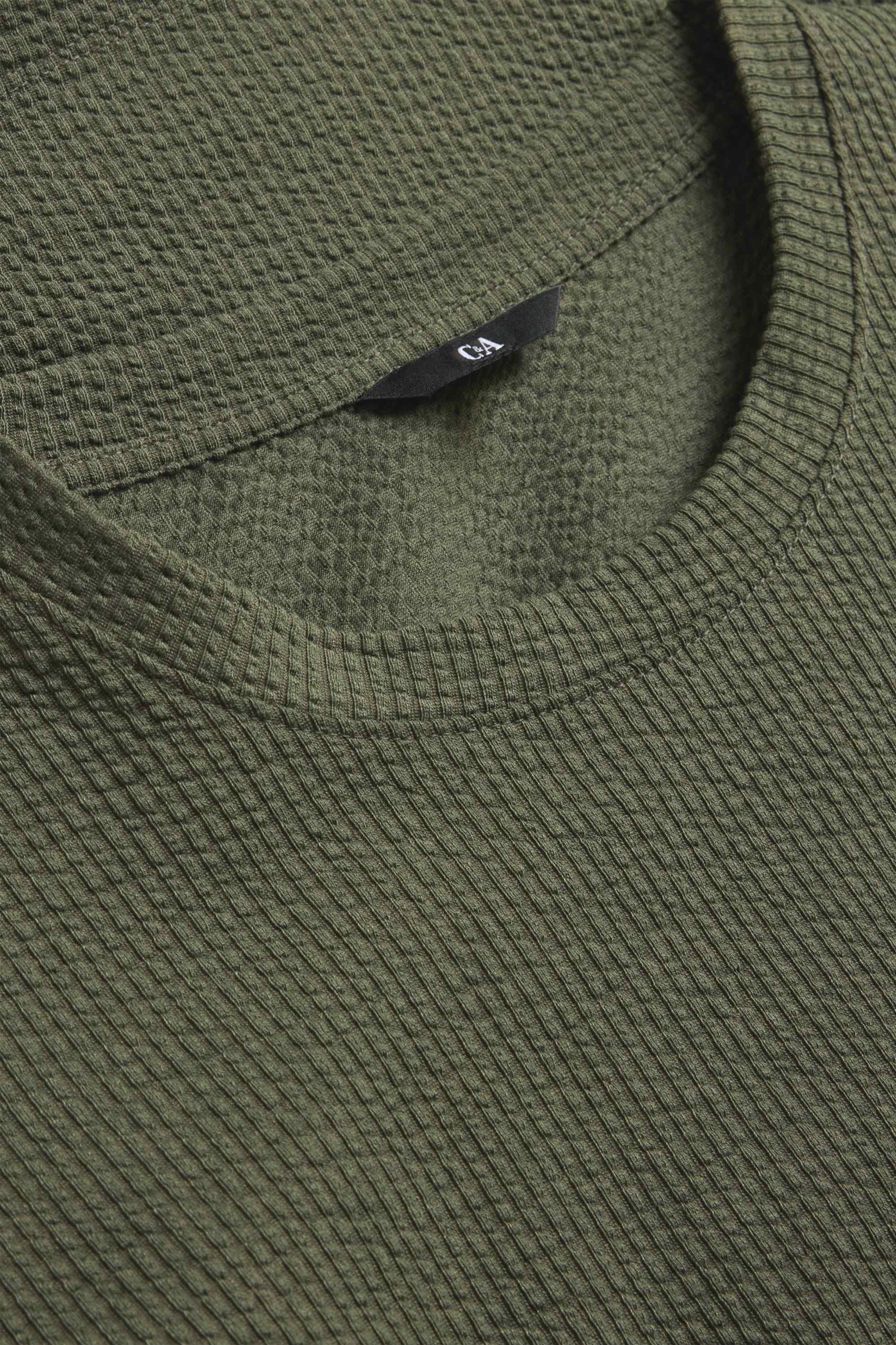 T-shirt - regular fit - textured green