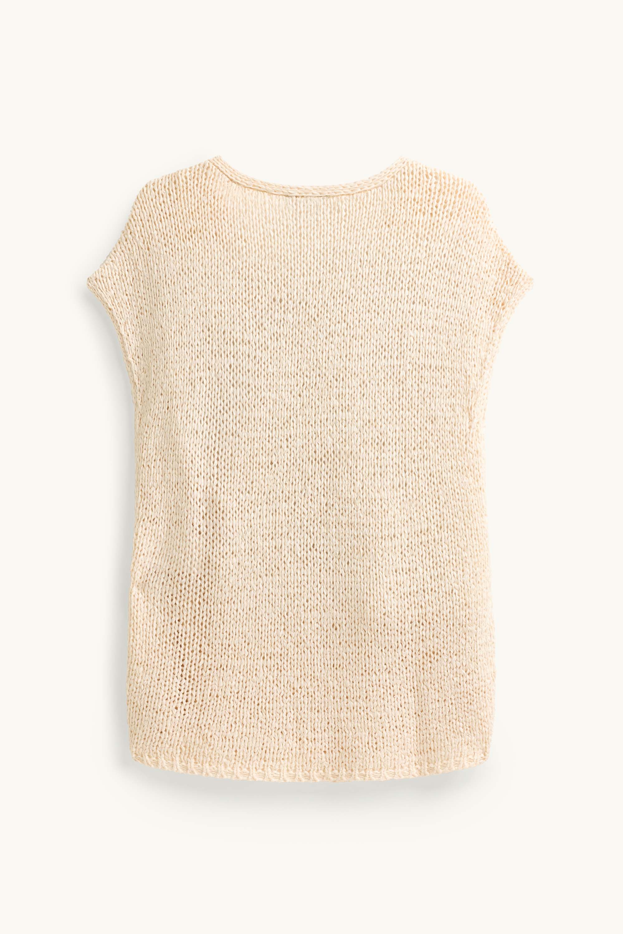 Knitted jumper - short sleeve cremewhite