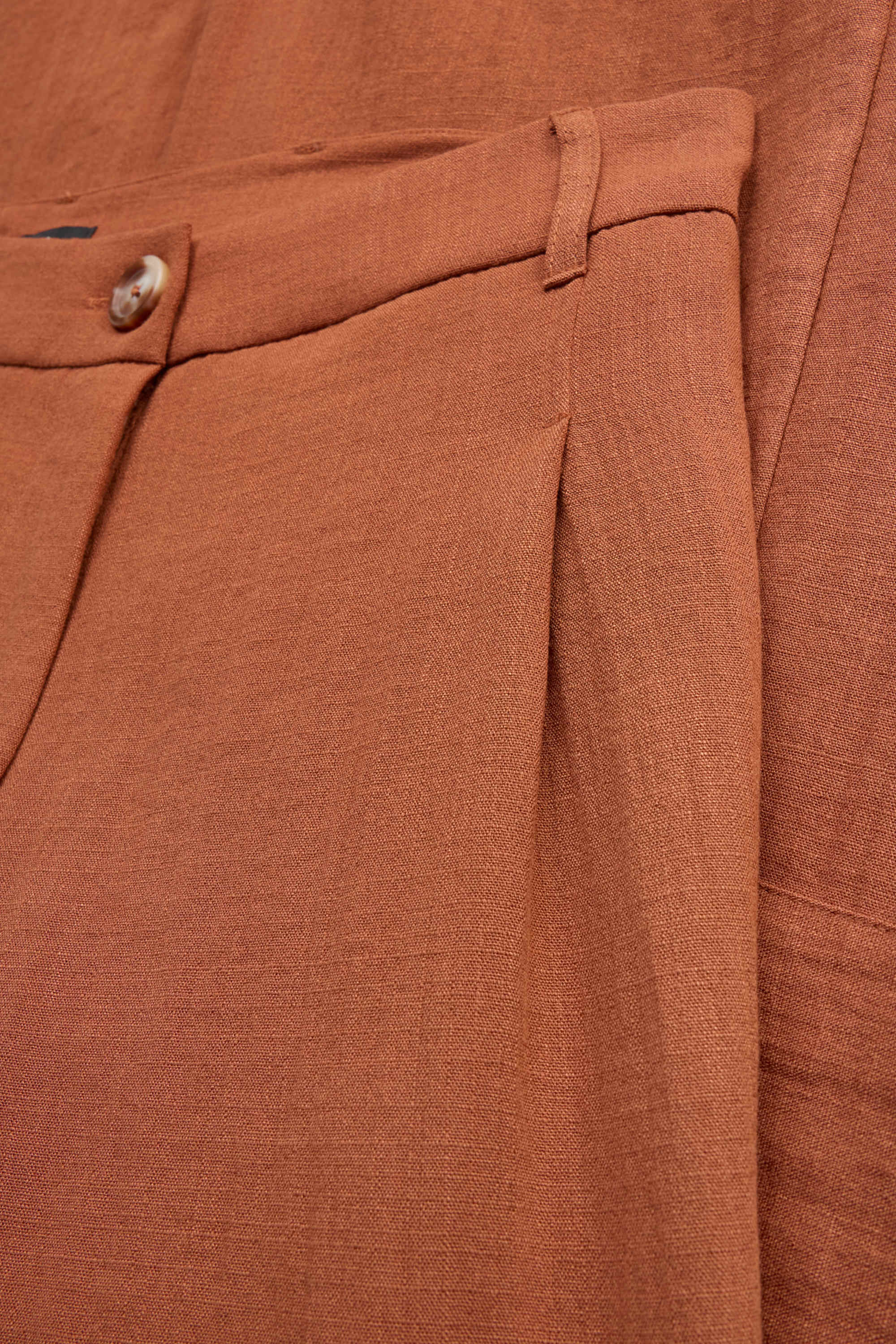 Cargo trousers - high waist - wide leg orange