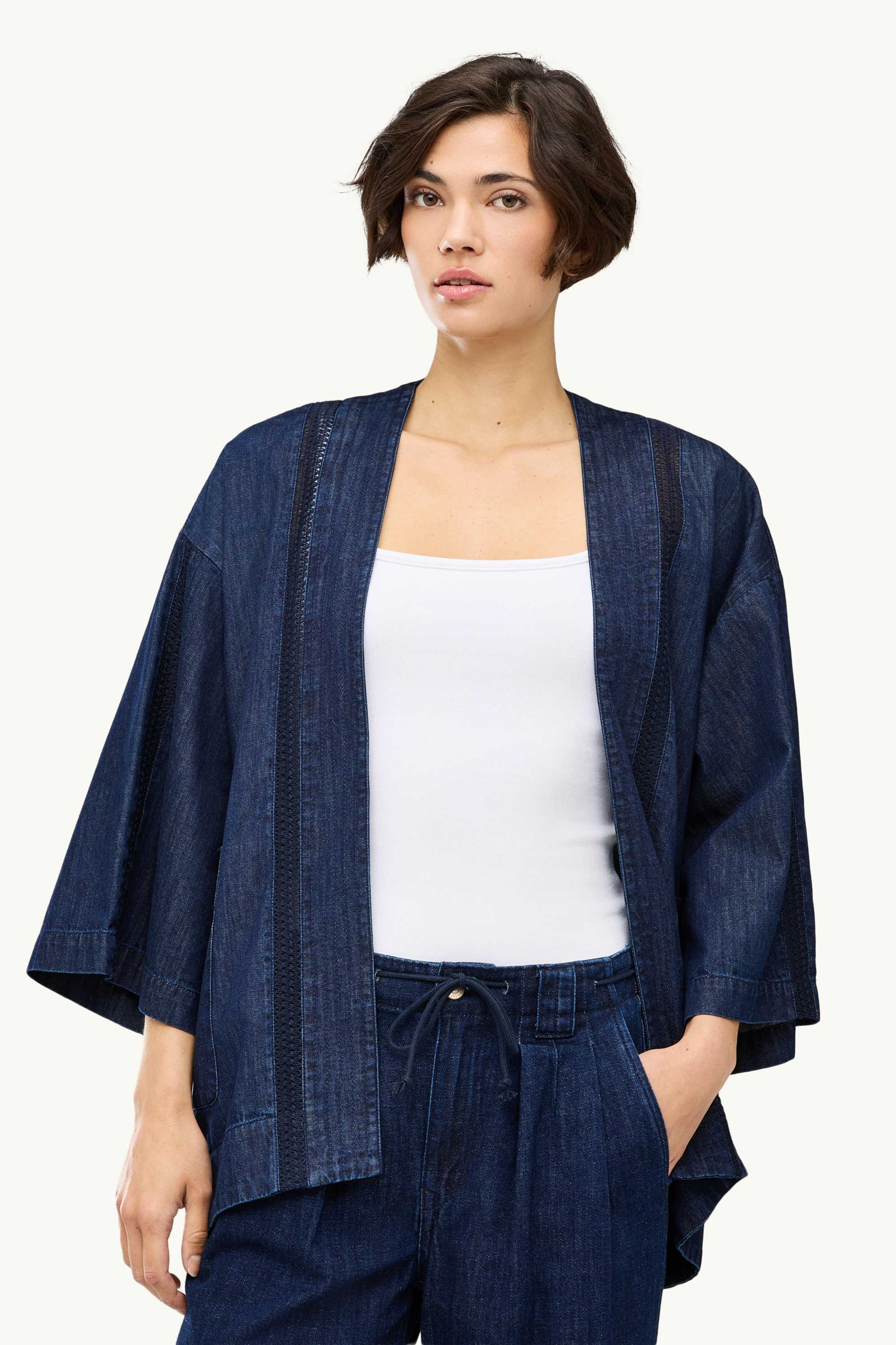 Denim kimono denim-dark blue