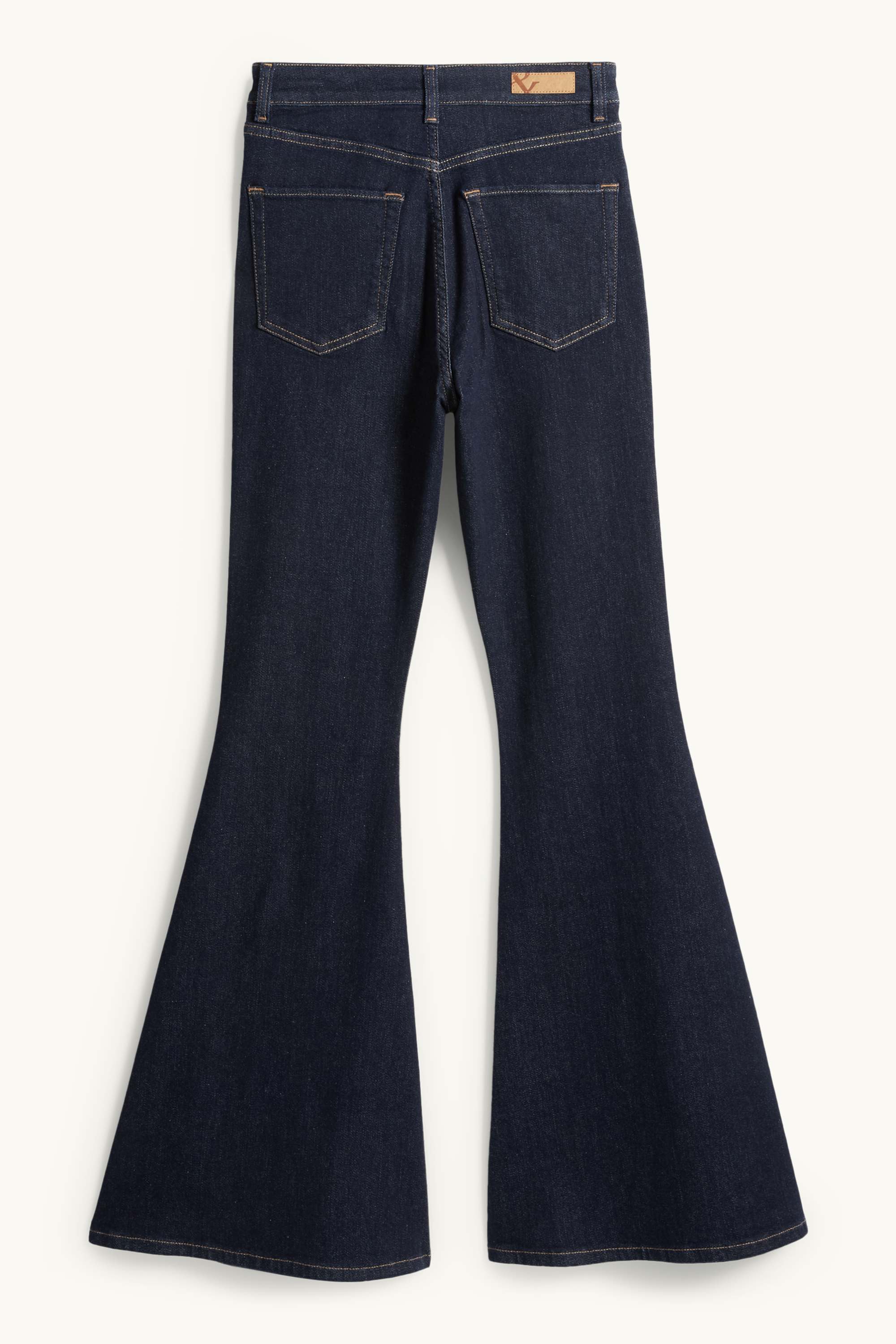 Flared jeans - high waist dark blue