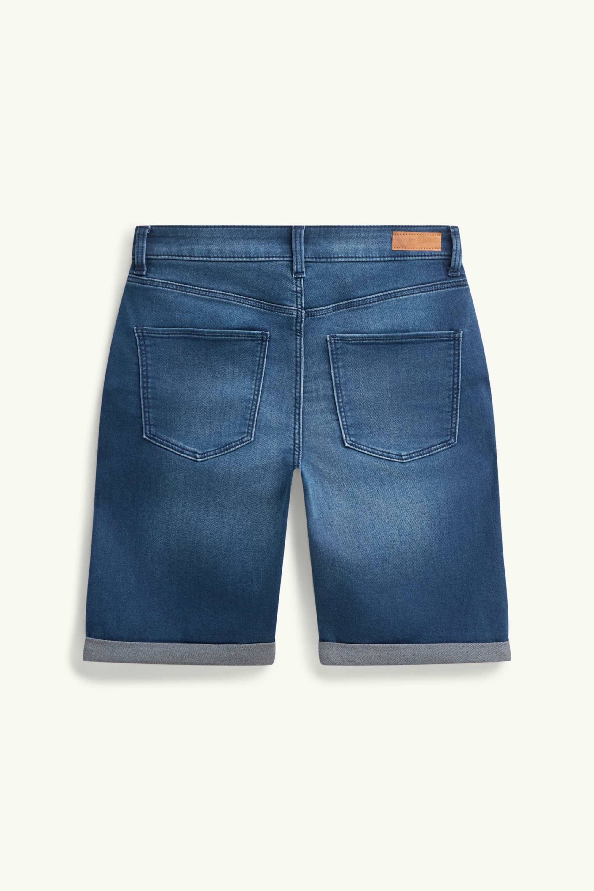 Denim Bermuda shorts - mid-rise waist - jog denim blue denim
