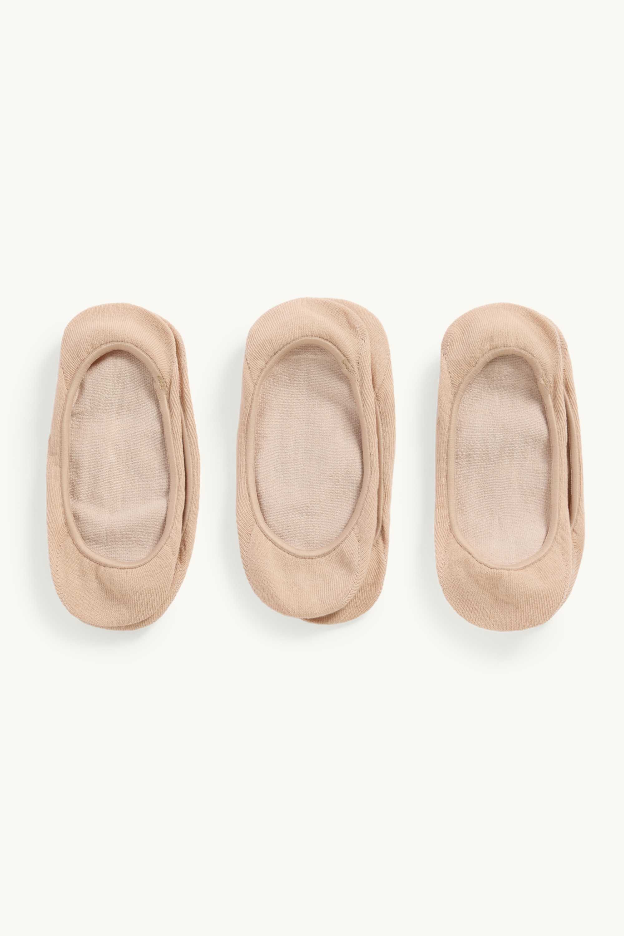 Multipack of 3 - footsies beige