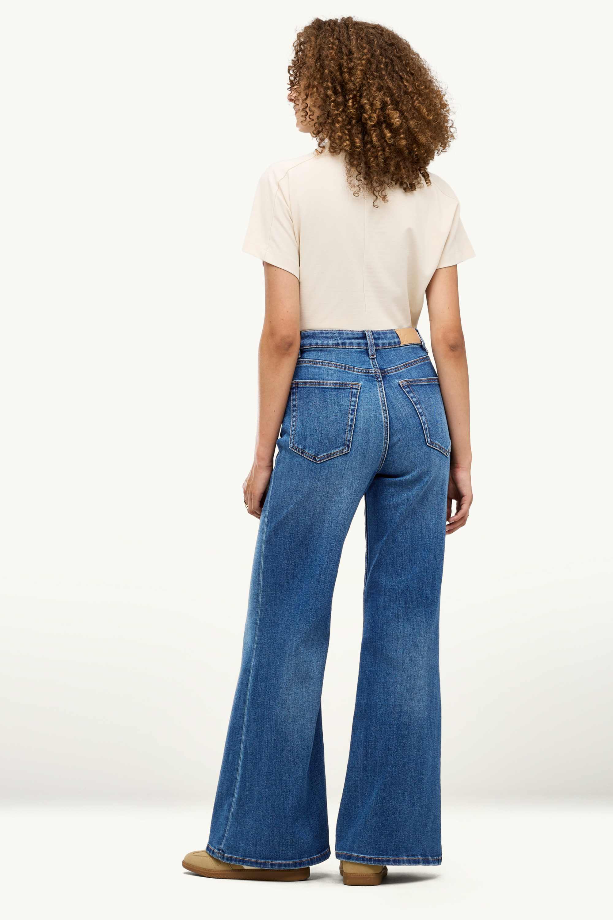 Flared jeans - high waist blue