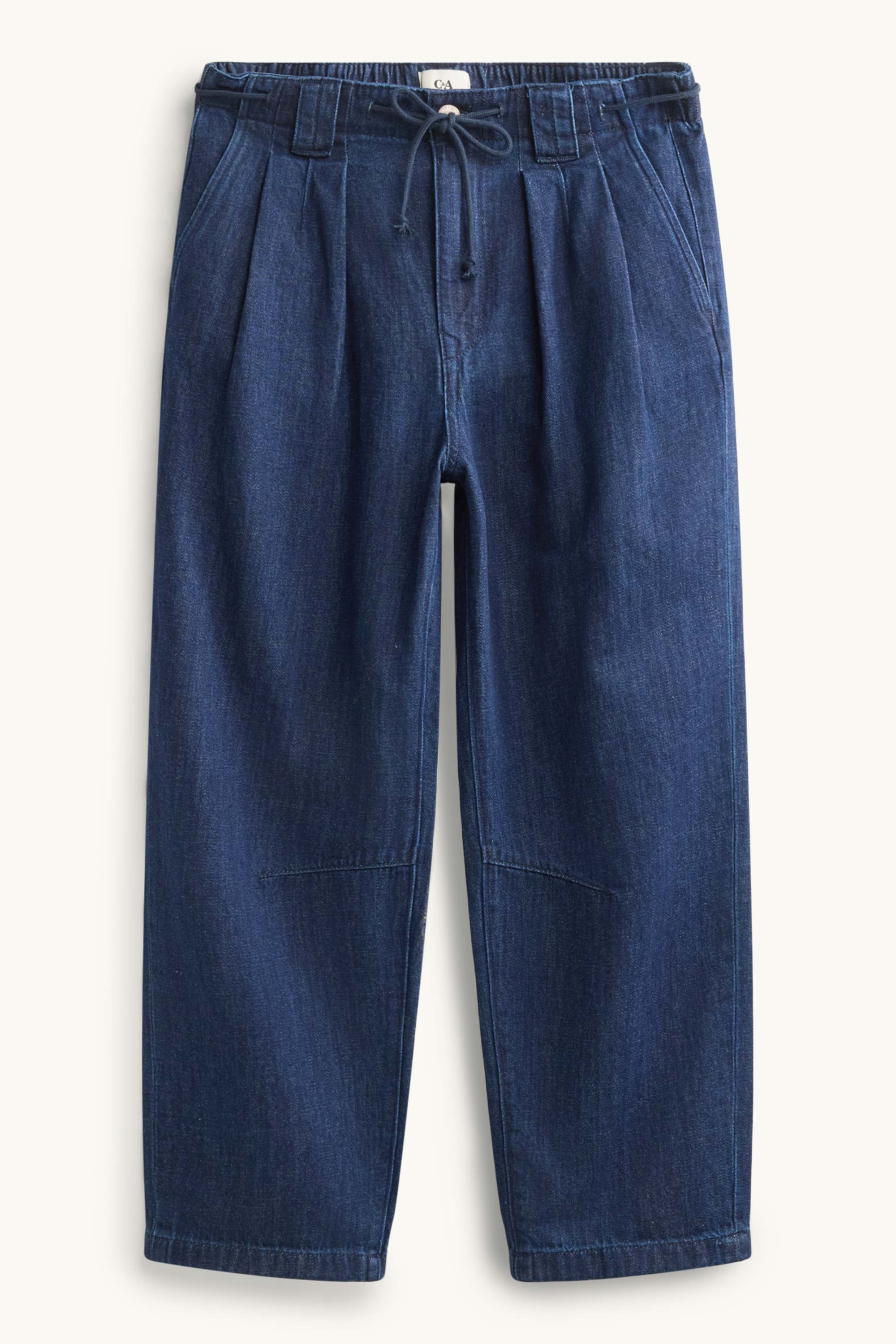 Barrel jeans - mid-rise waist denim-dark blue