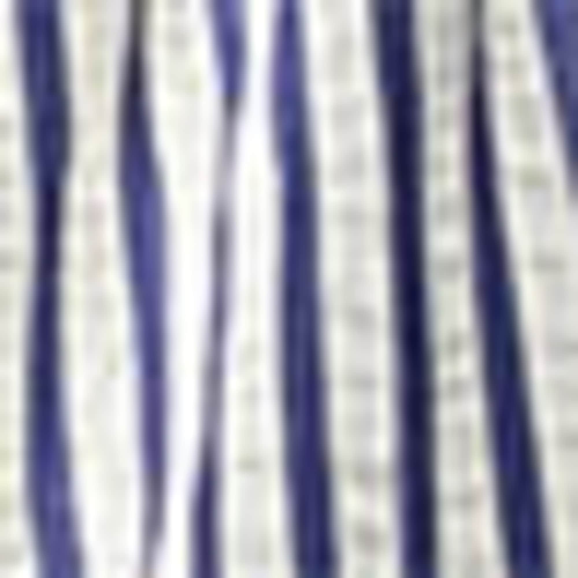Dress with belt and V-neck - striped blue