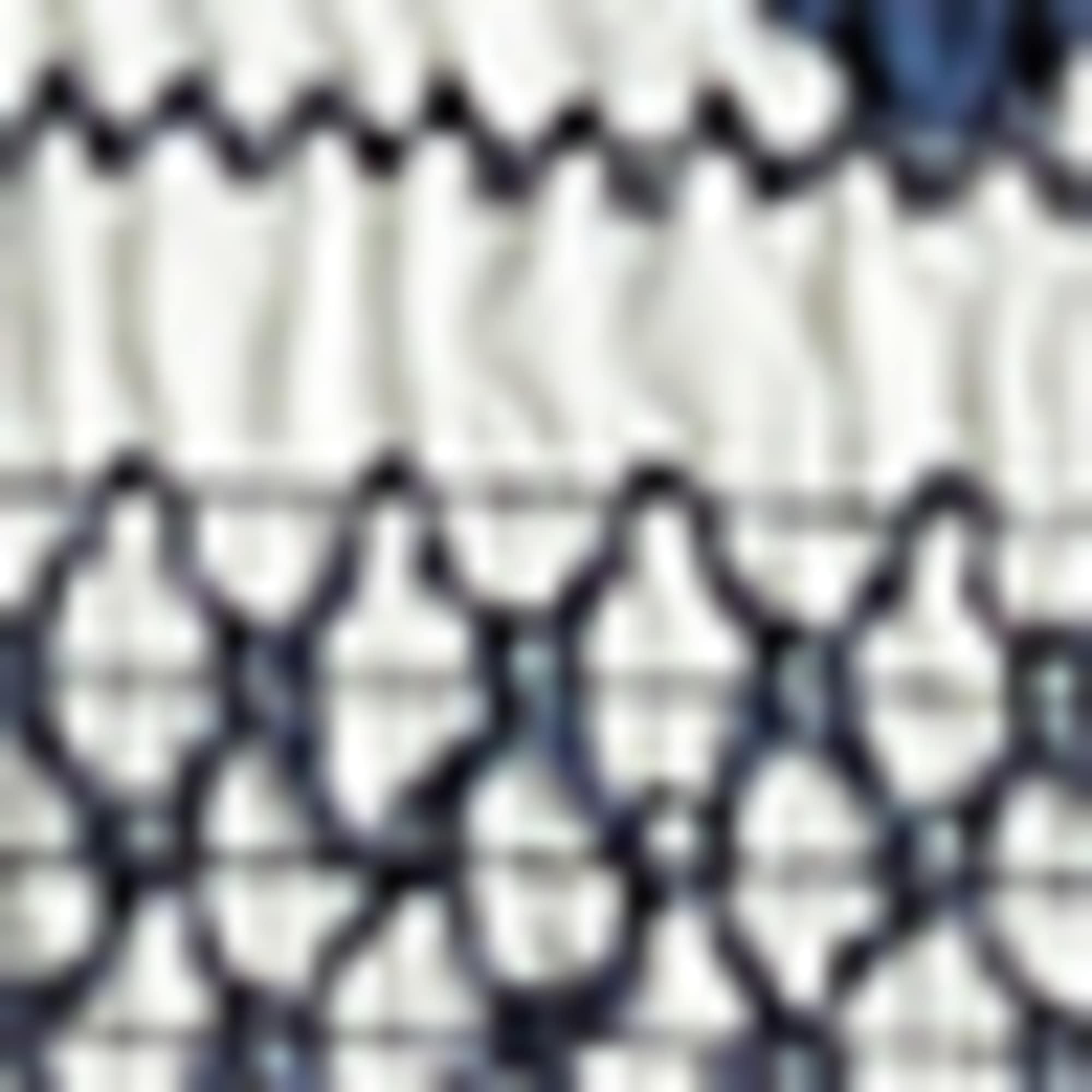 Dress - patterned - smocked dark blue / creme white