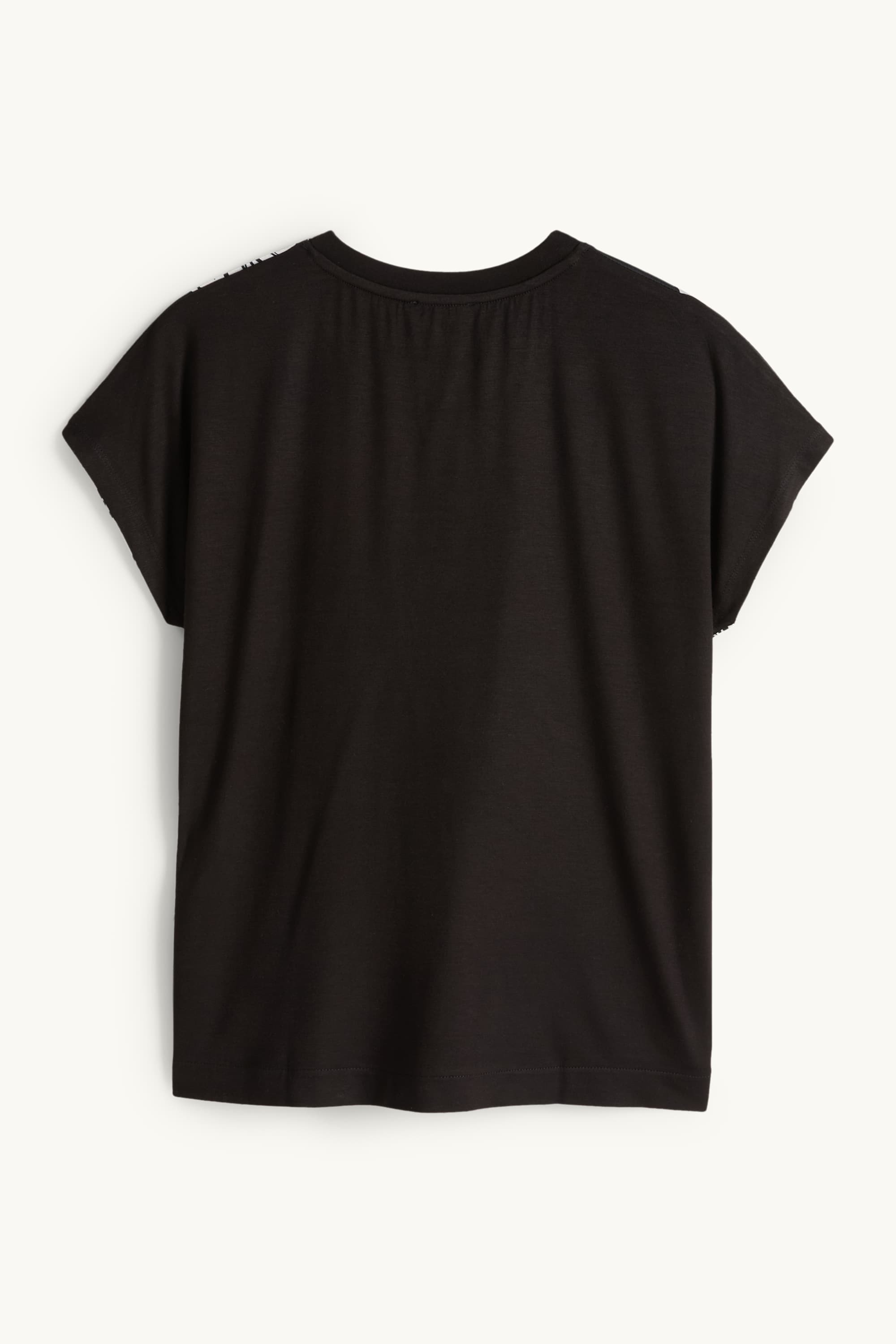 T-shirt - regular fit - floral black / white