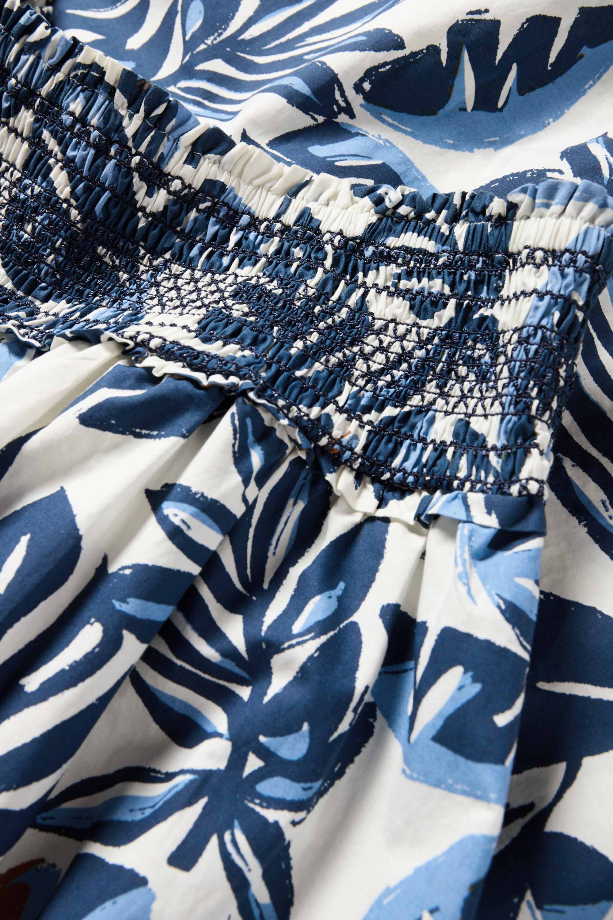Skirt - patterned dark blue / white