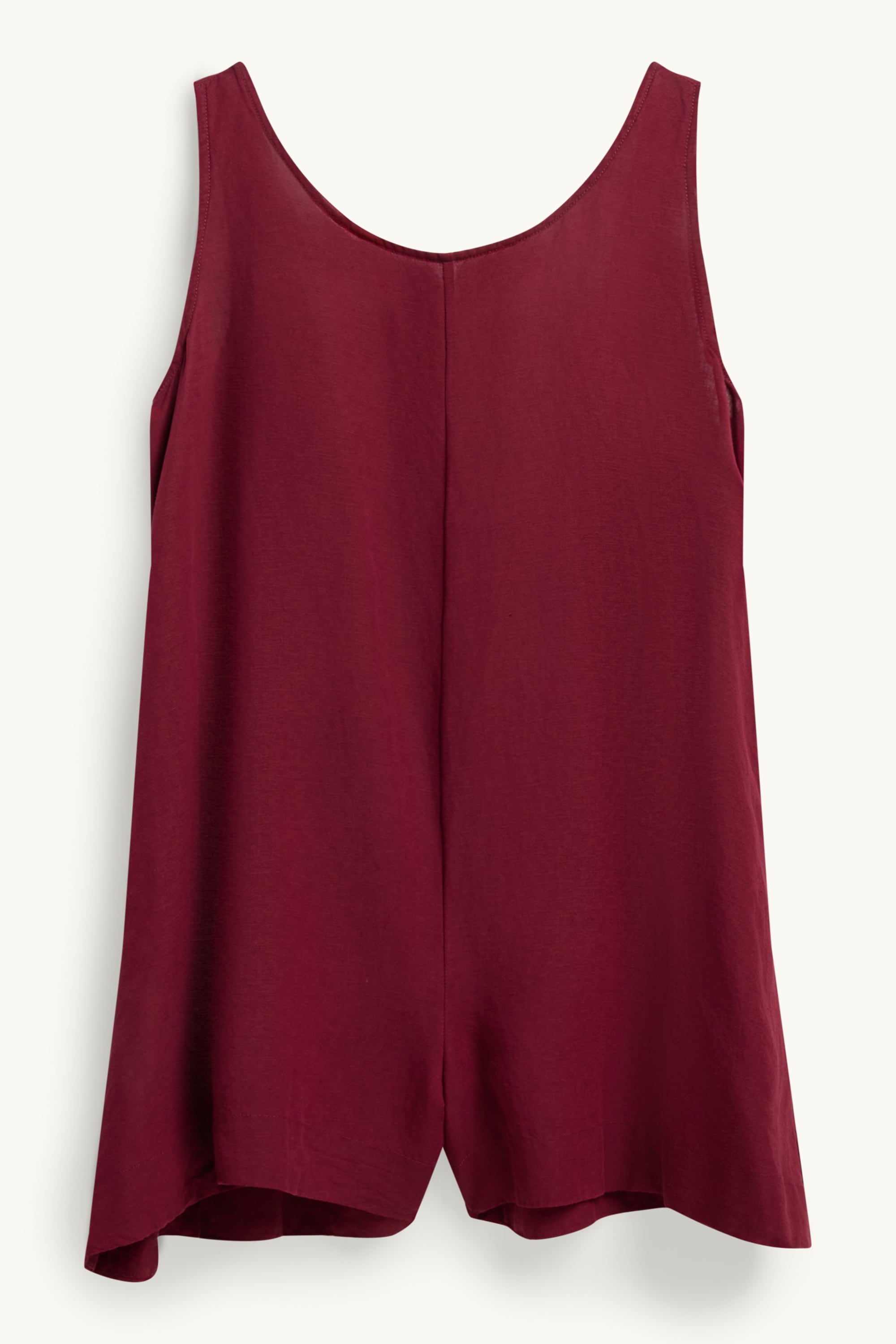Playsuit - linen blend dark red