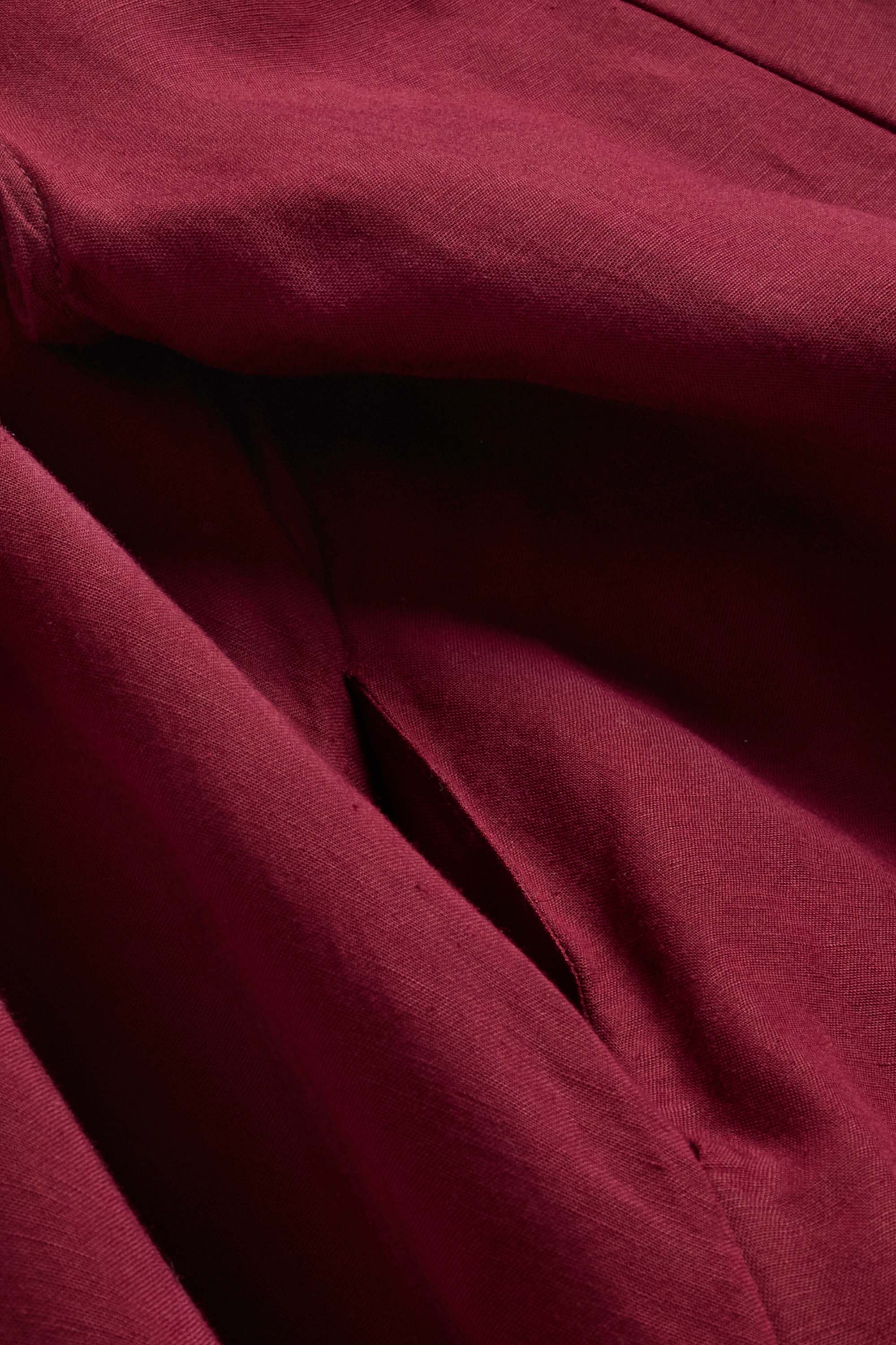 Playsuit - linen blend dark red