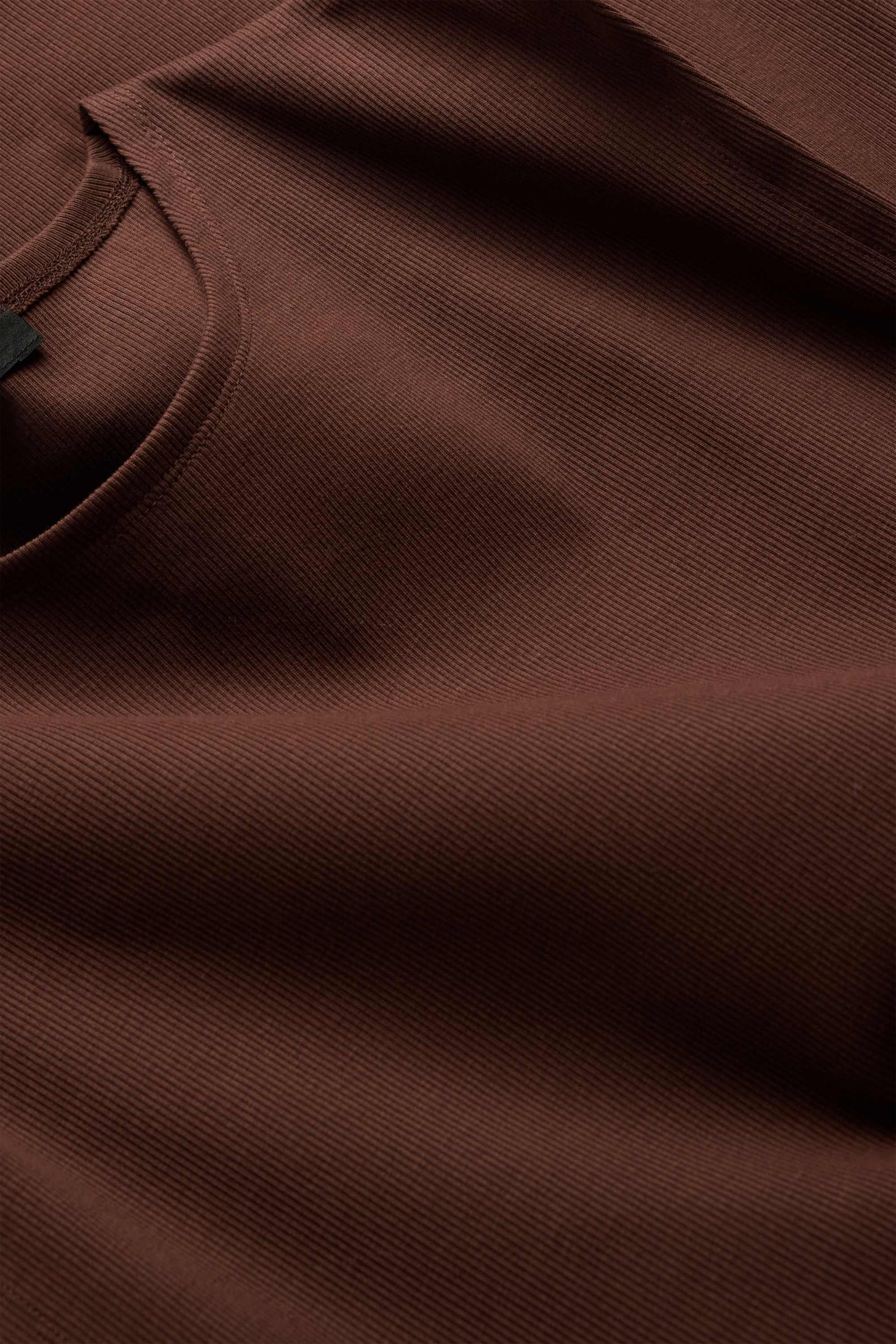 Bodycon dress - skinny rib brown