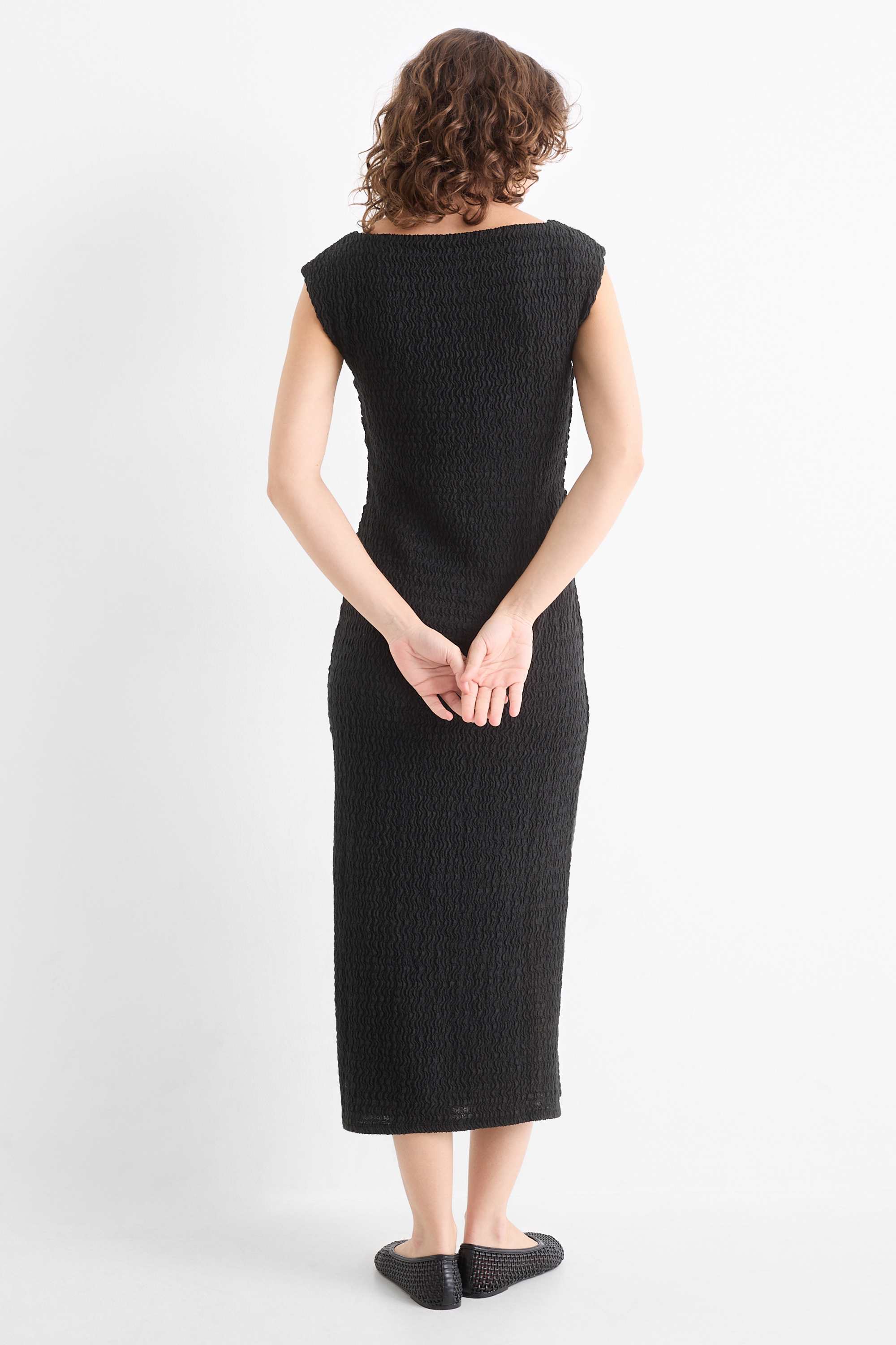Bodycon dress - textured black