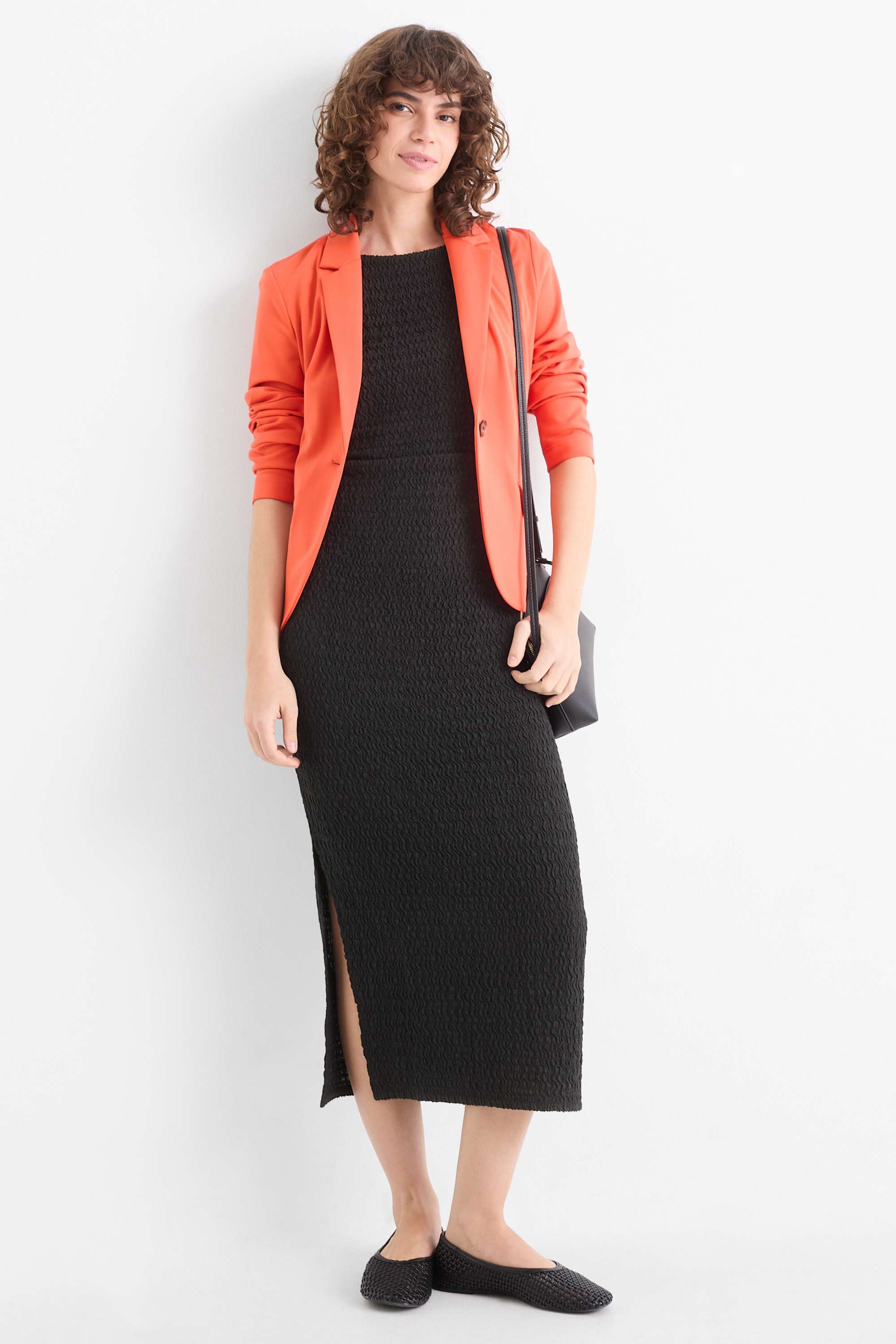 Bodycon dress - textured black