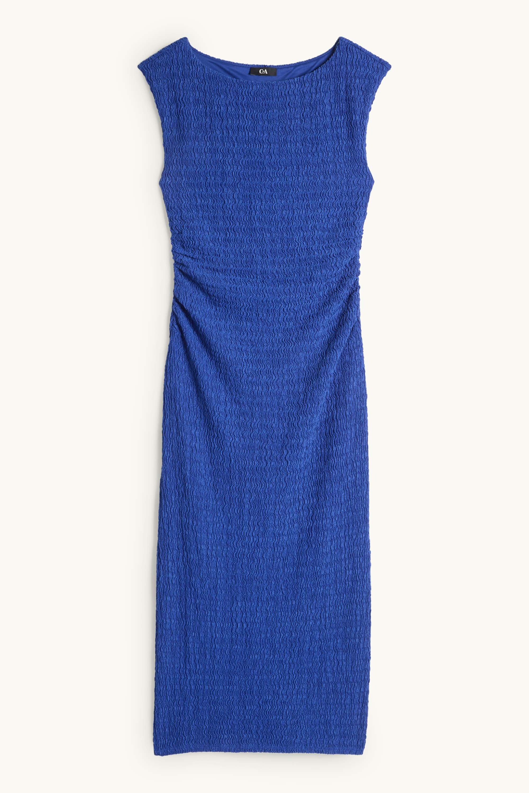 Bodycon dress - textured dark blue