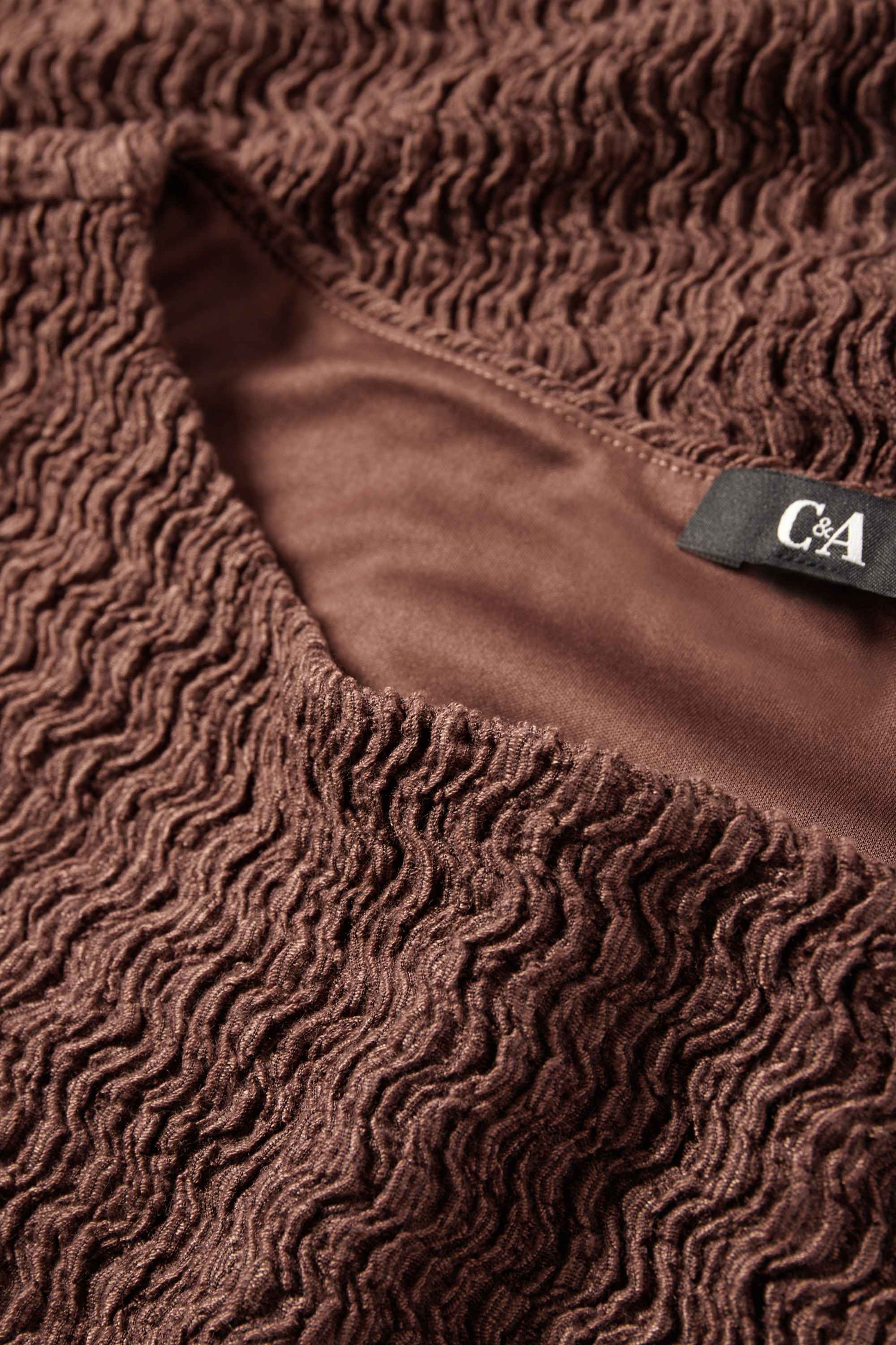 Bodycon dress - textured brown