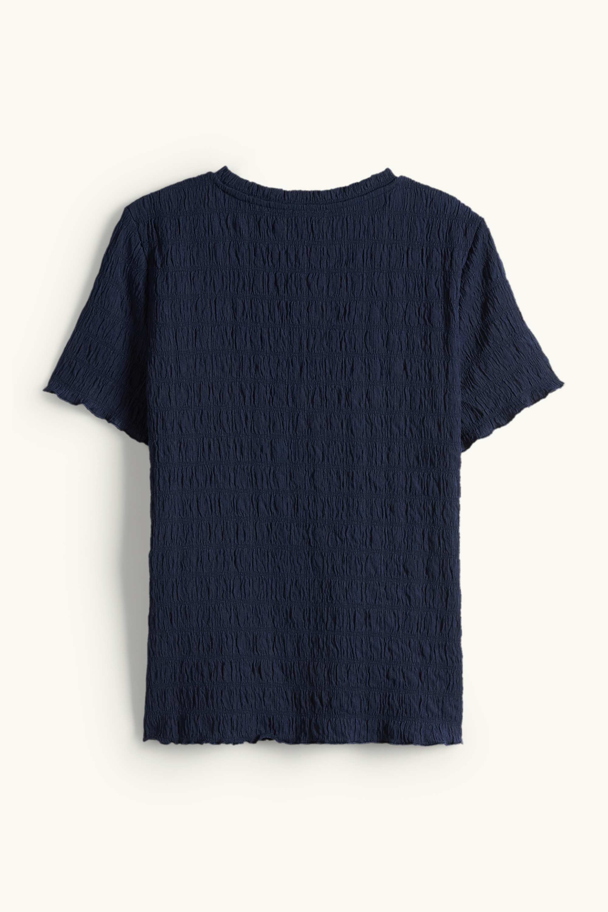 T-shirt - regular fit - smocked dark blue
