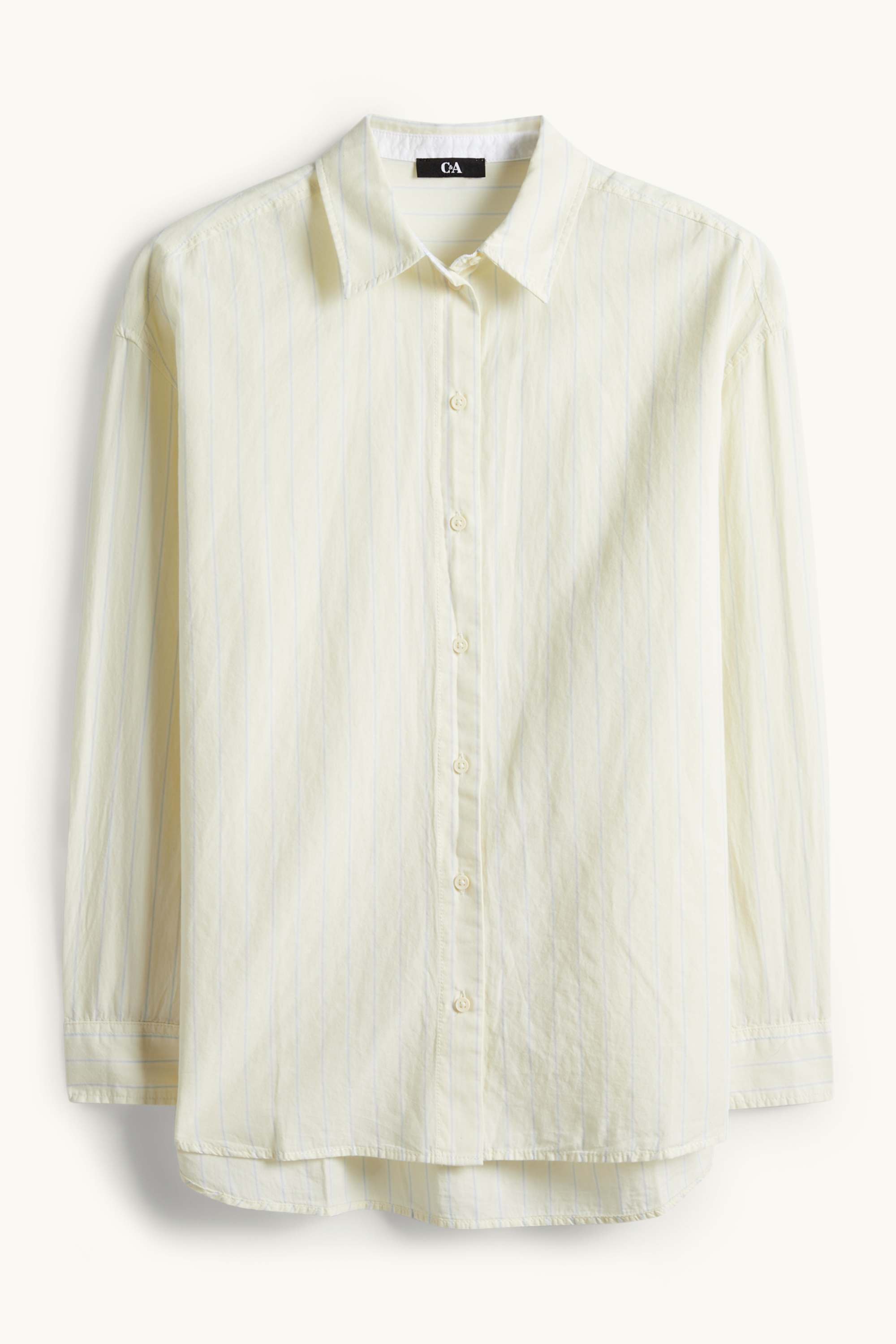 Shirt blouse - striped light yellow
