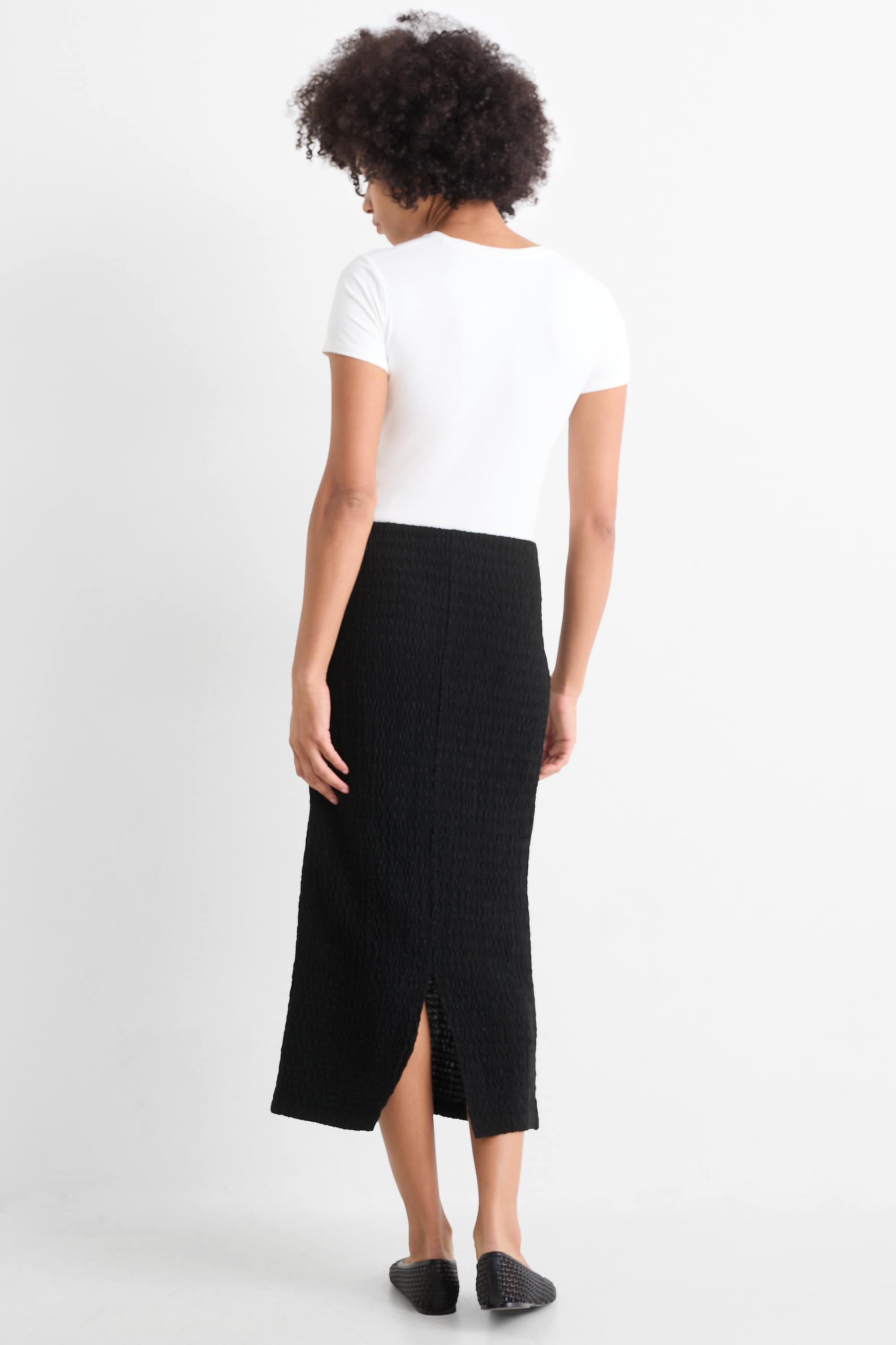 Skirt - textured black