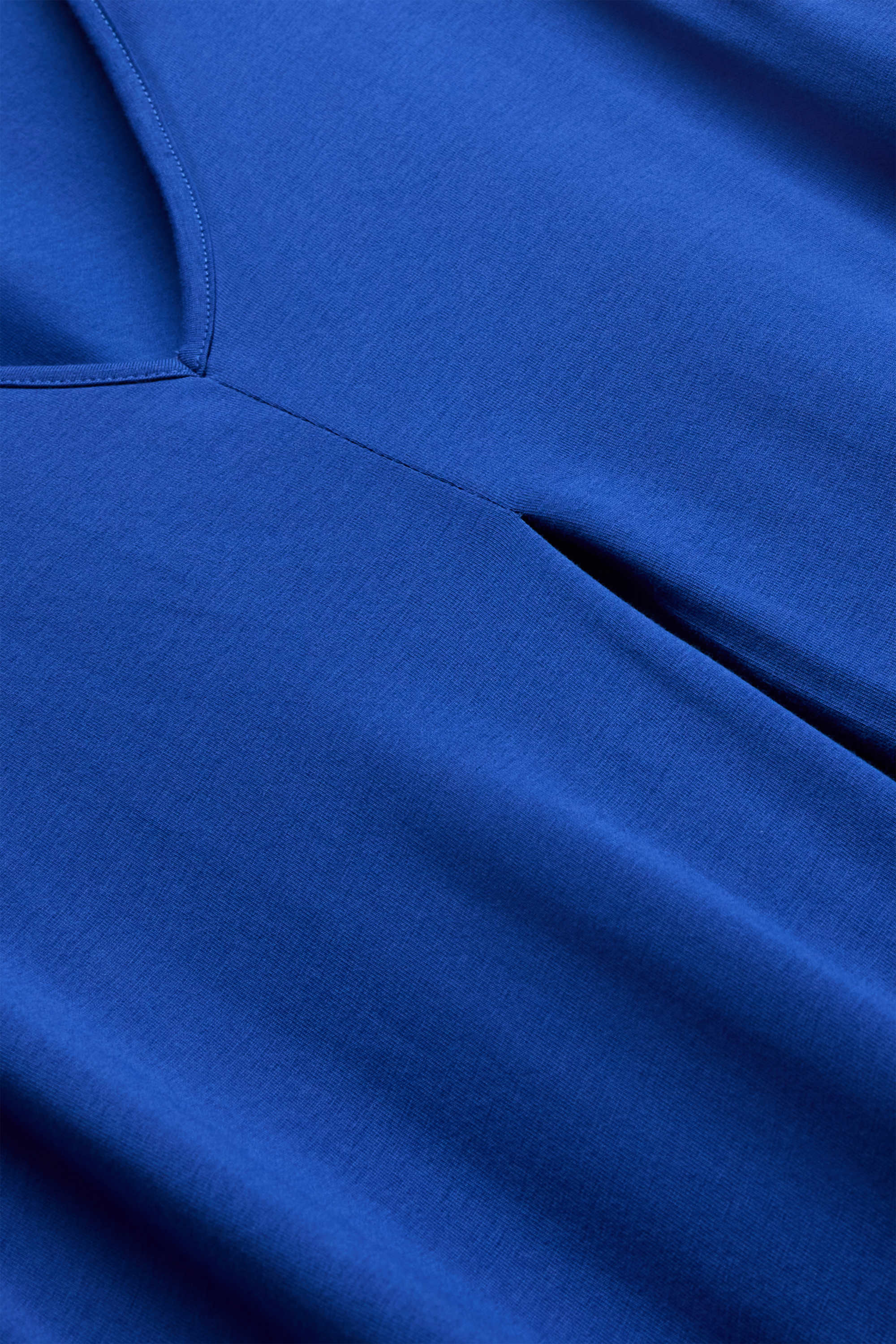 V-neck A-line dress blue