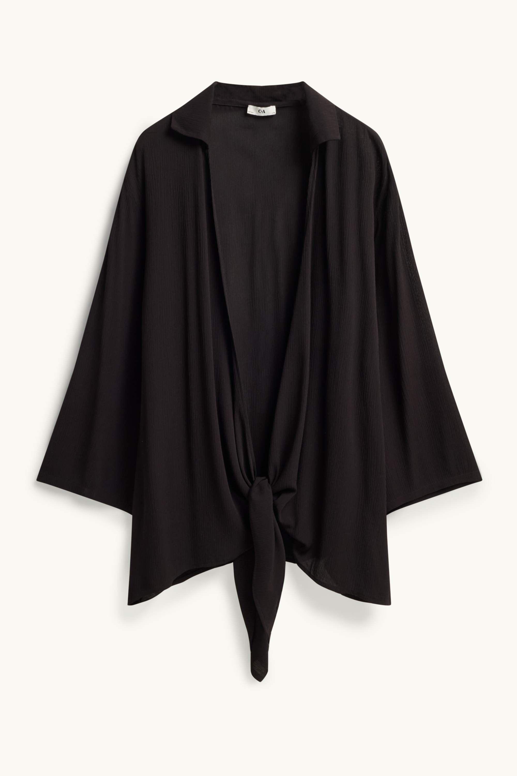 Blouse with knot detail black
