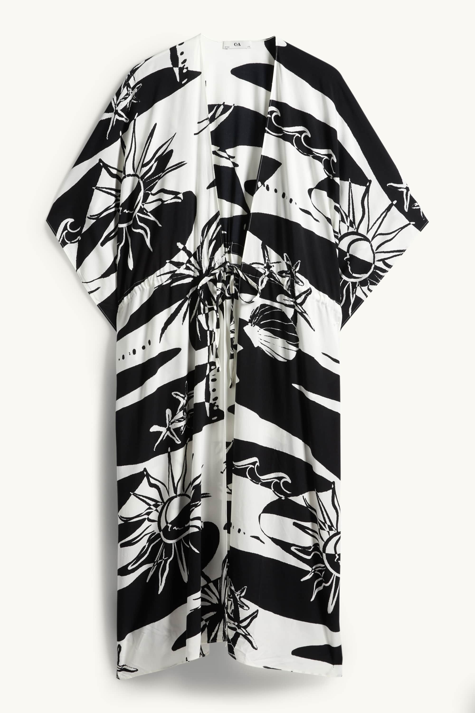 Kimono - patterned black / white