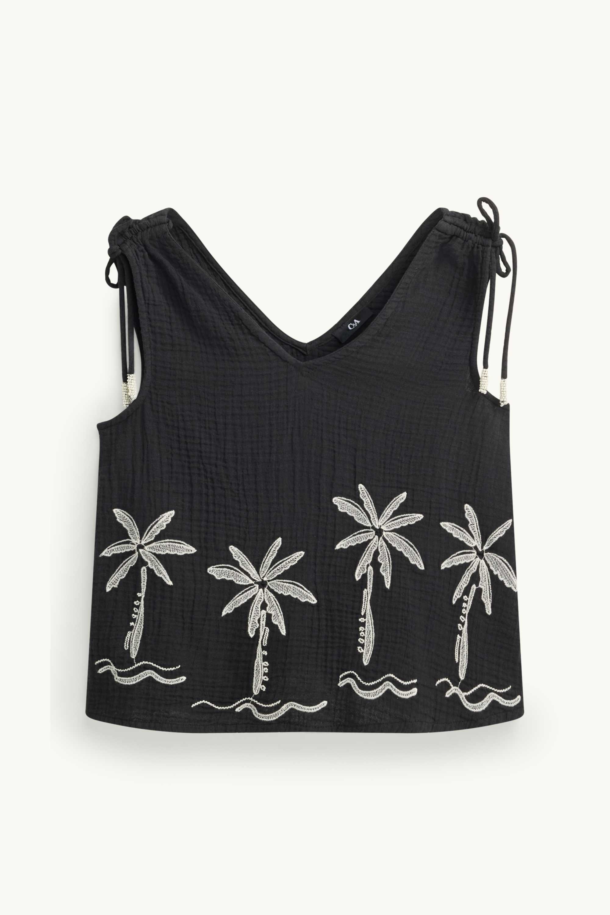 Blouse top - textured black