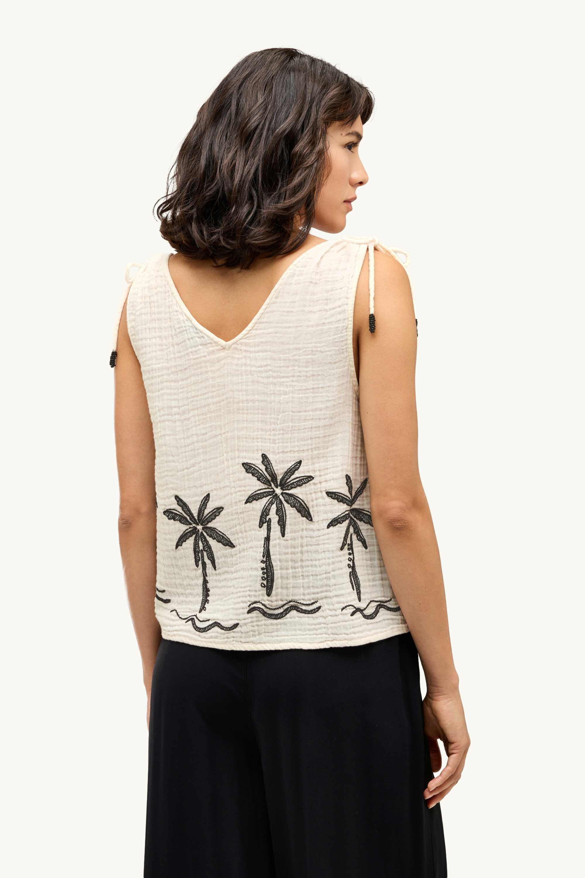 Blouse top - textured white