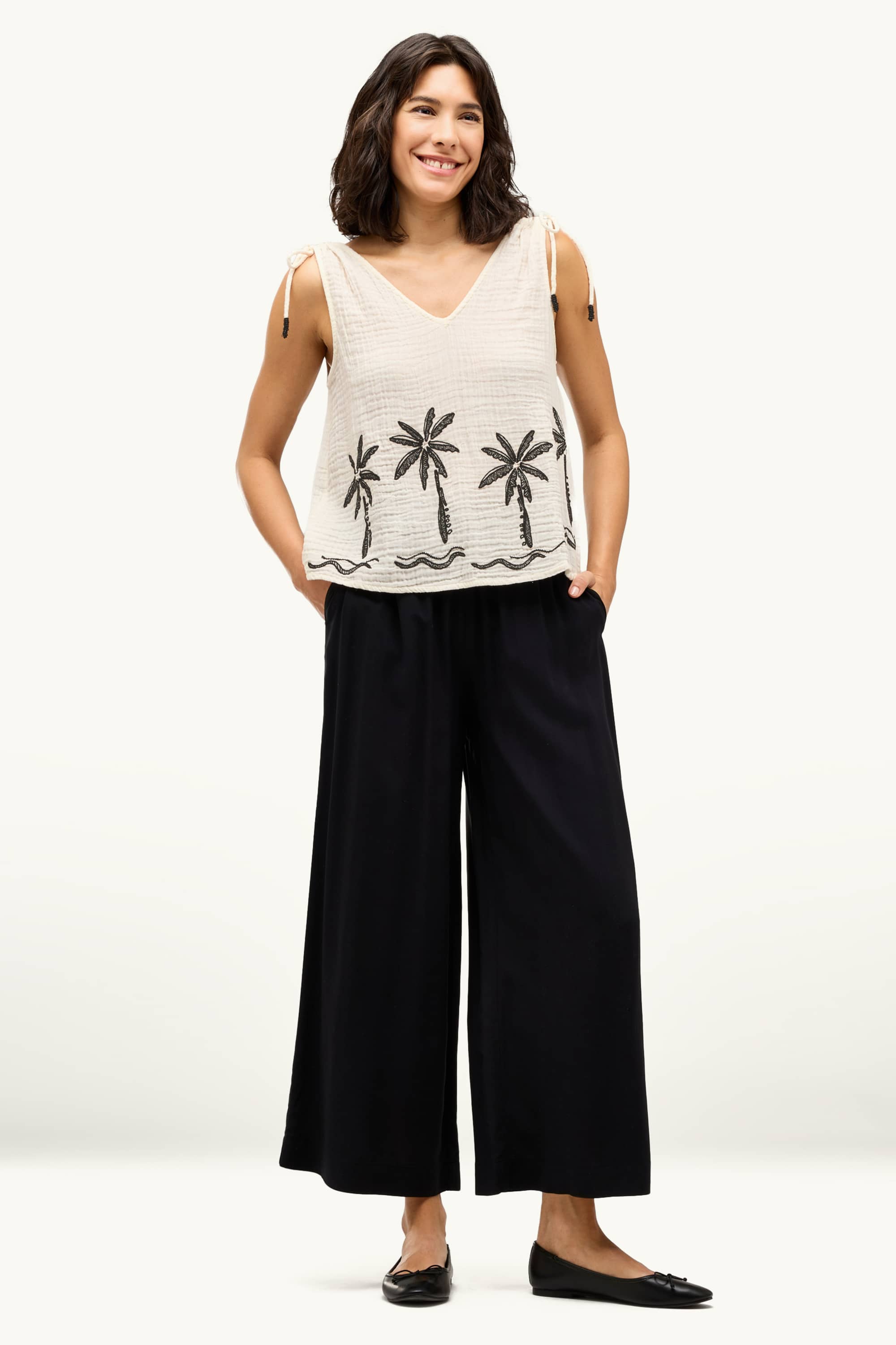 Blouse top - textured white