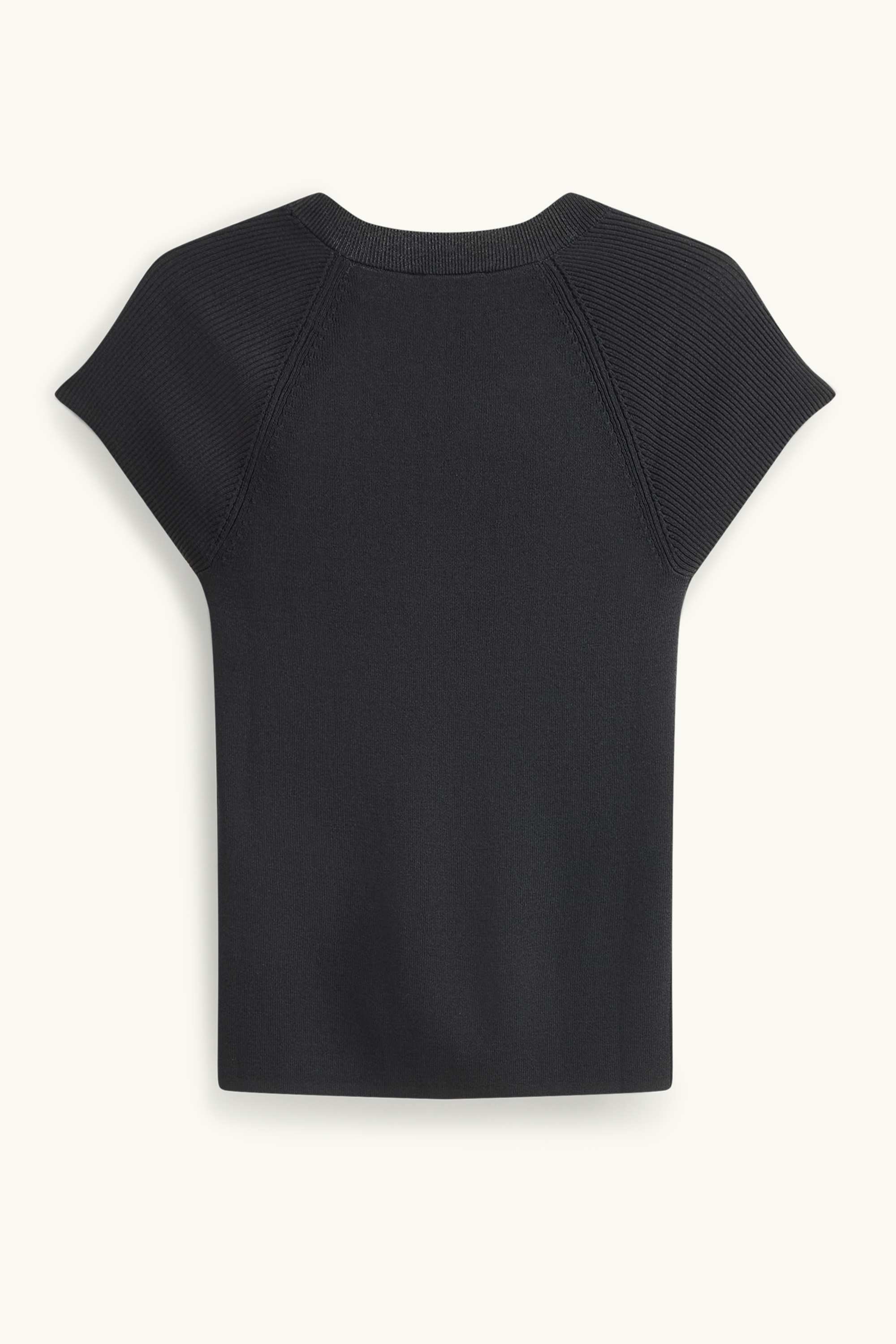 Knitted jumper - short sleeve black