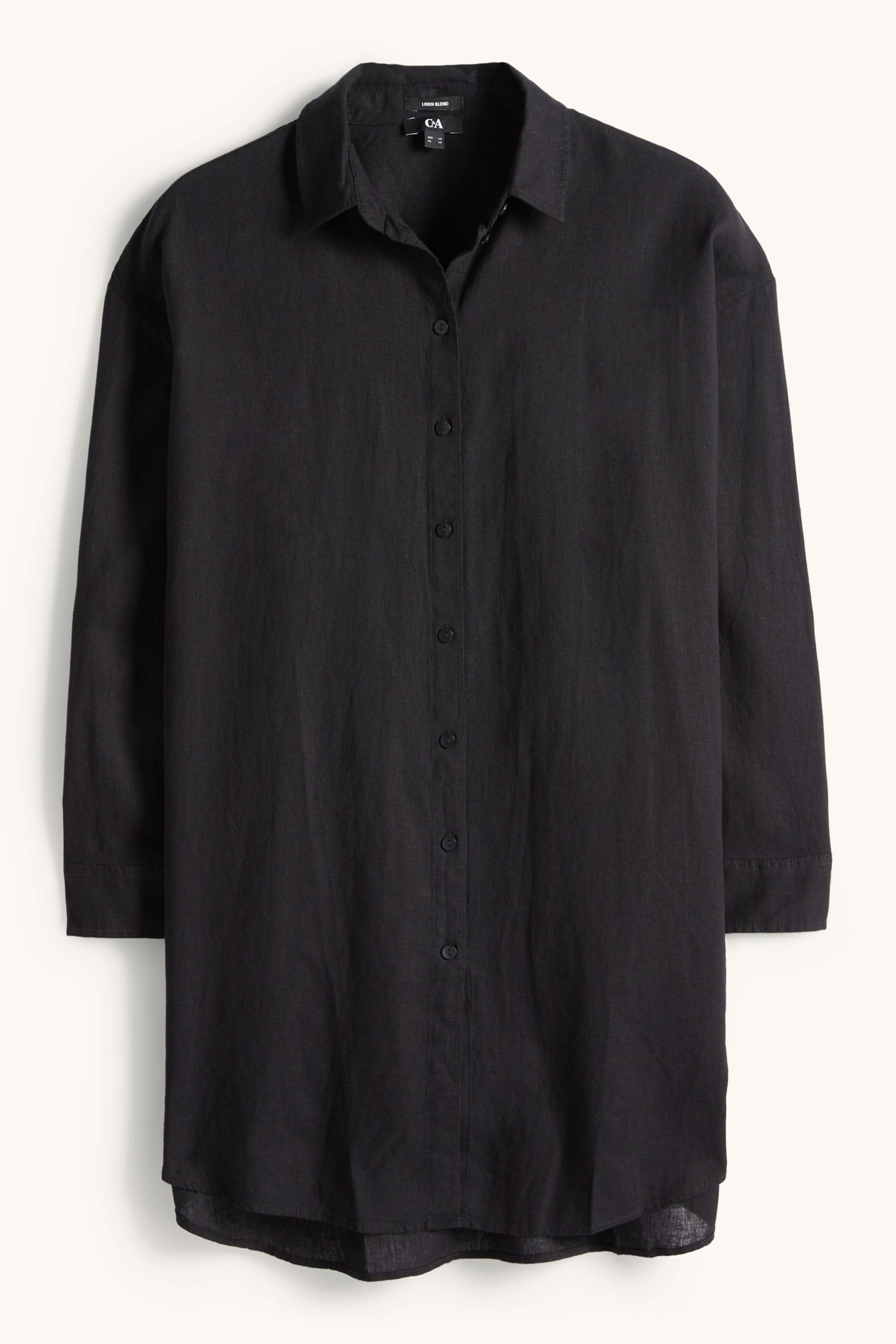 Shirt blouse - linen blend black