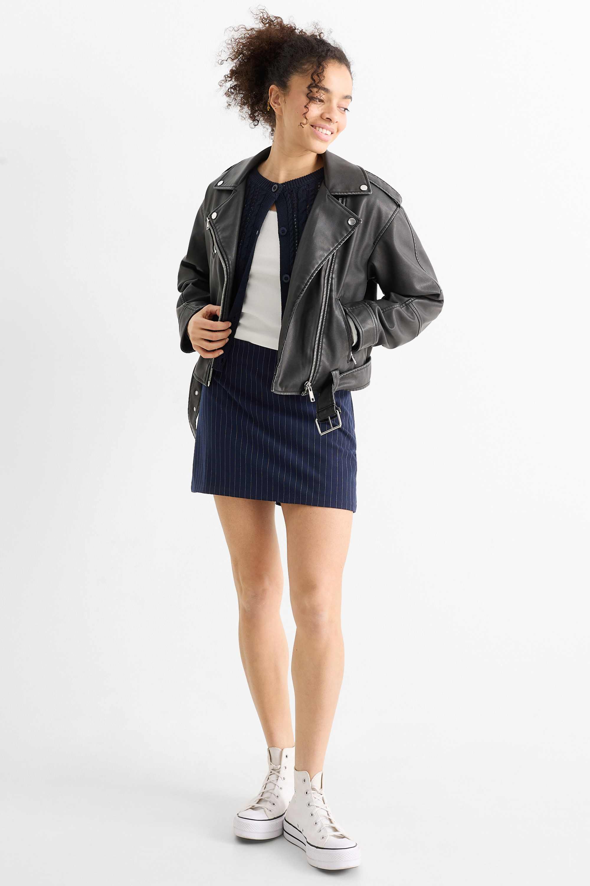 Skort - pinstripes dark blue